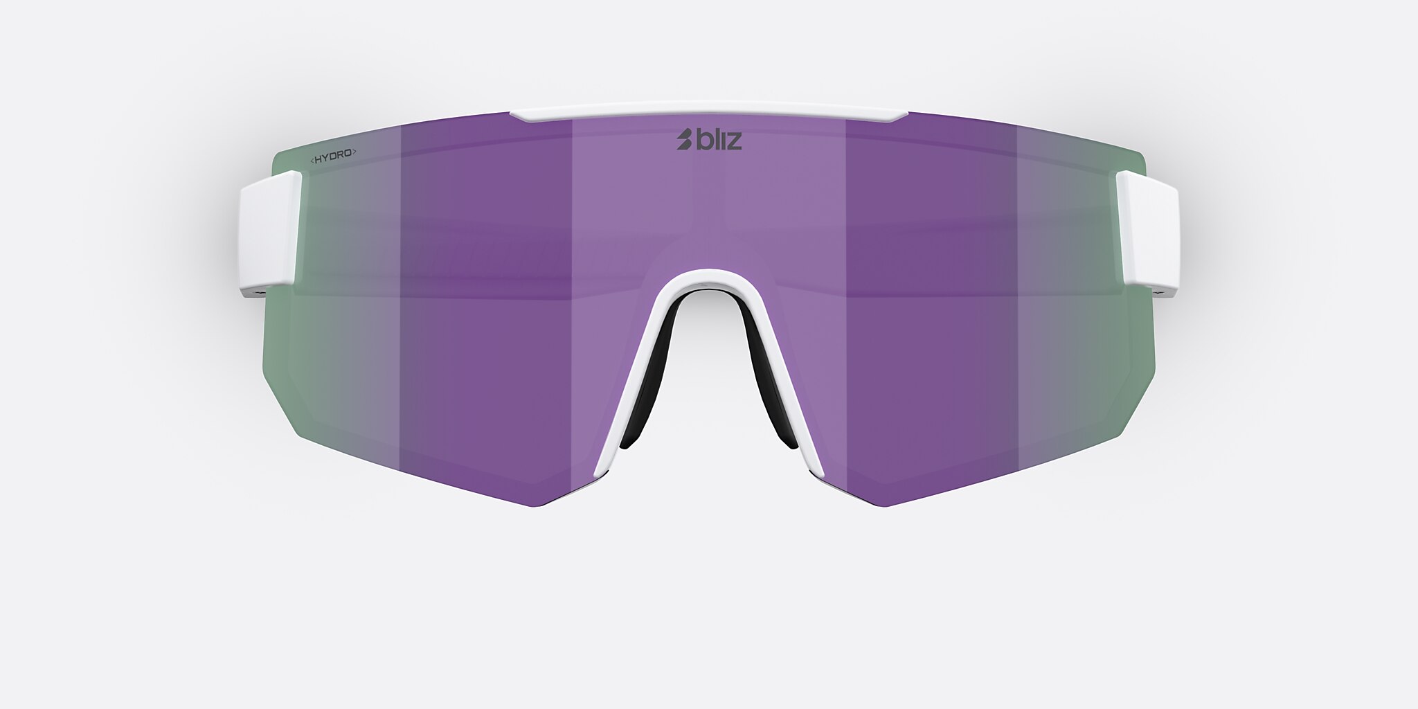 Sunglasses Bliz P005 XL (0-135) with Smoke/Purple Mirror lens and Matte White frame Image 5 of 7