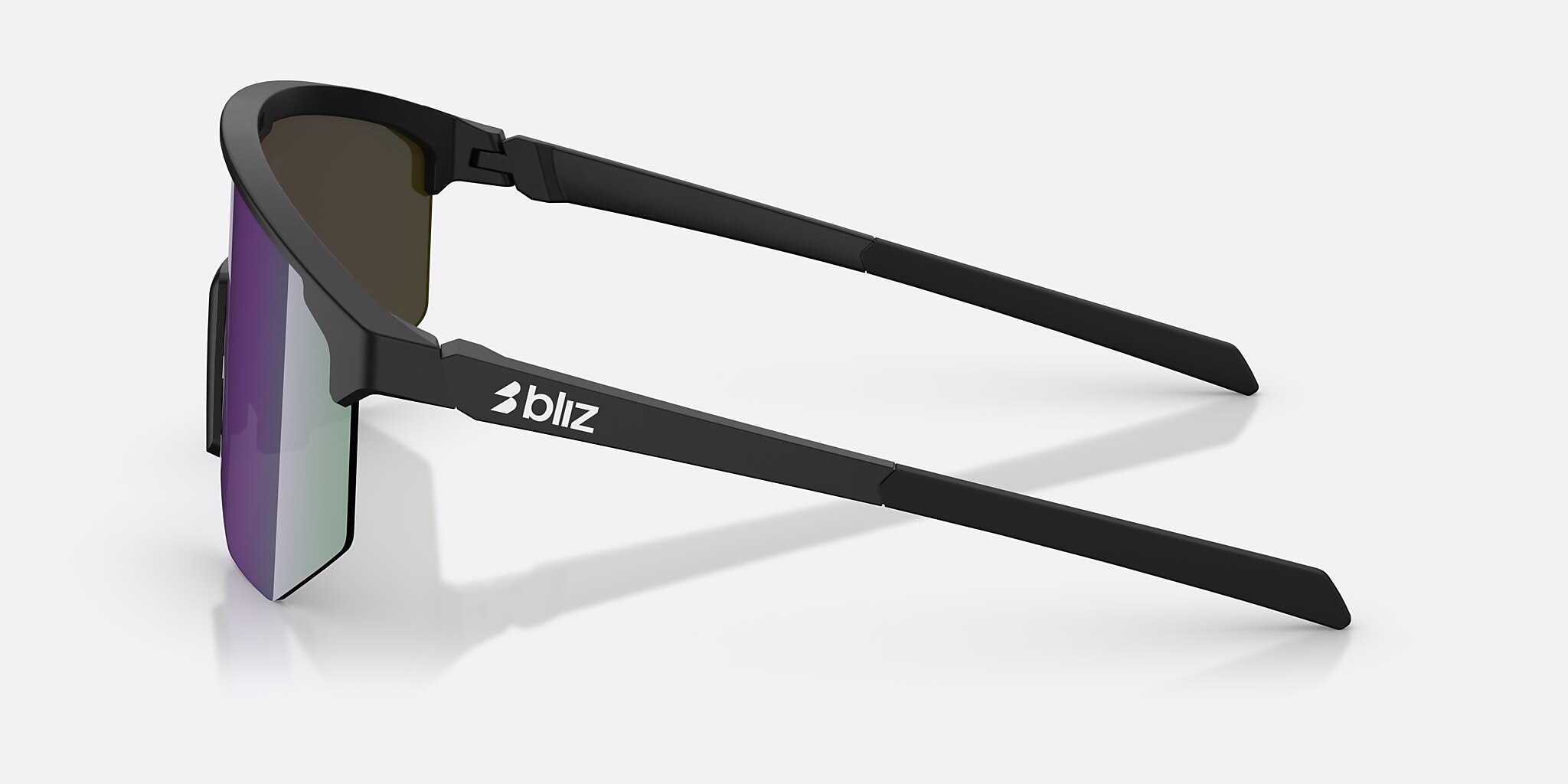 Sunglasses Bliz Hero Small L (0-129) with Brown Purple lens and Black frame Image 3 of 6