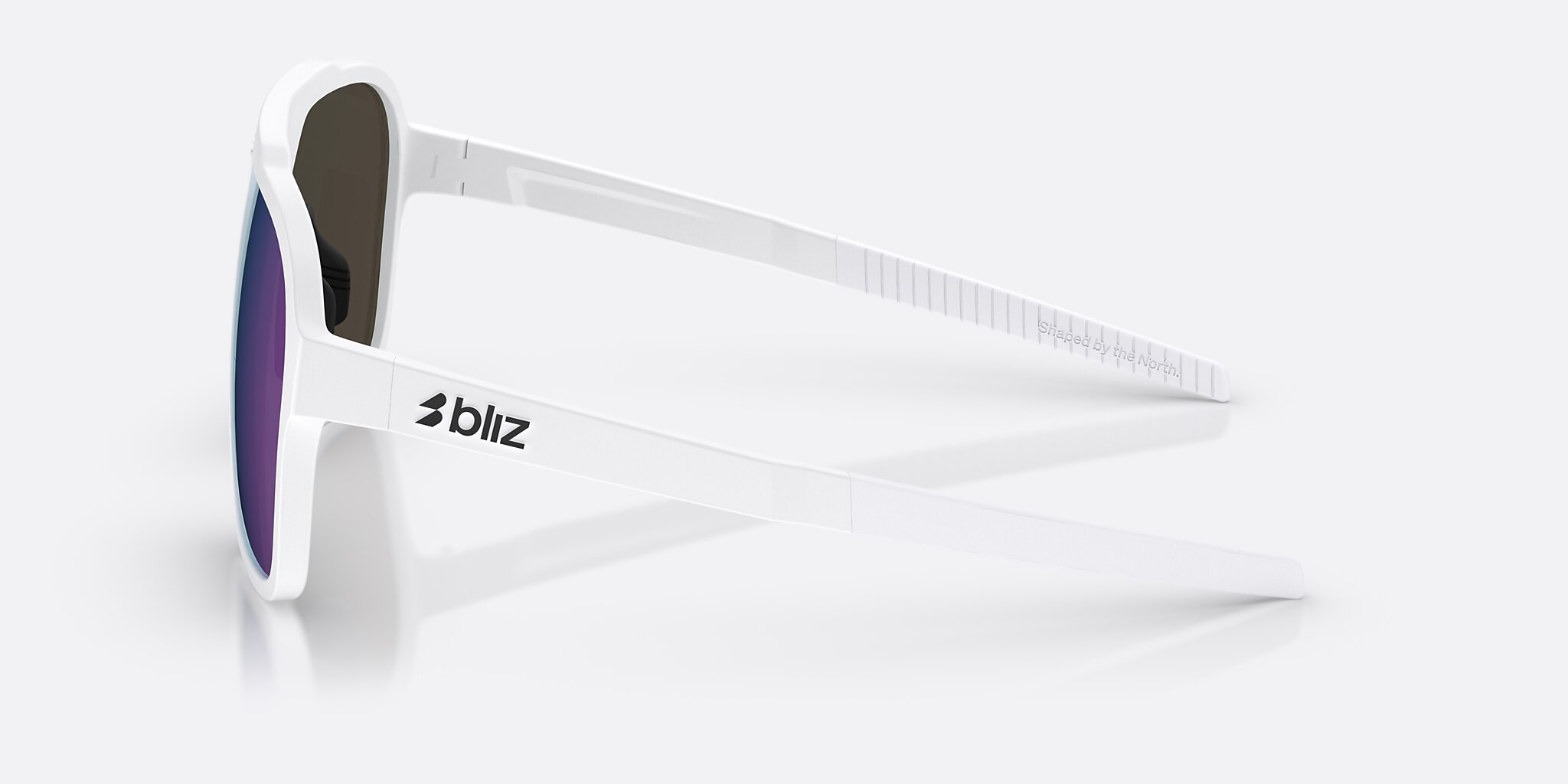 Sunglasses Bliz A002 XL (62-13) with Blue lens and Matte White frame Image 3 of 6