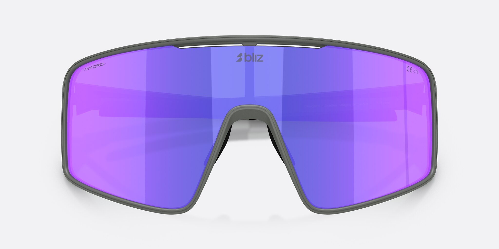 Sunglasses Bliz P001 XL (0-142) con Humo/morado multicolor lente y Gris Mate montura Imagen 5 de 6