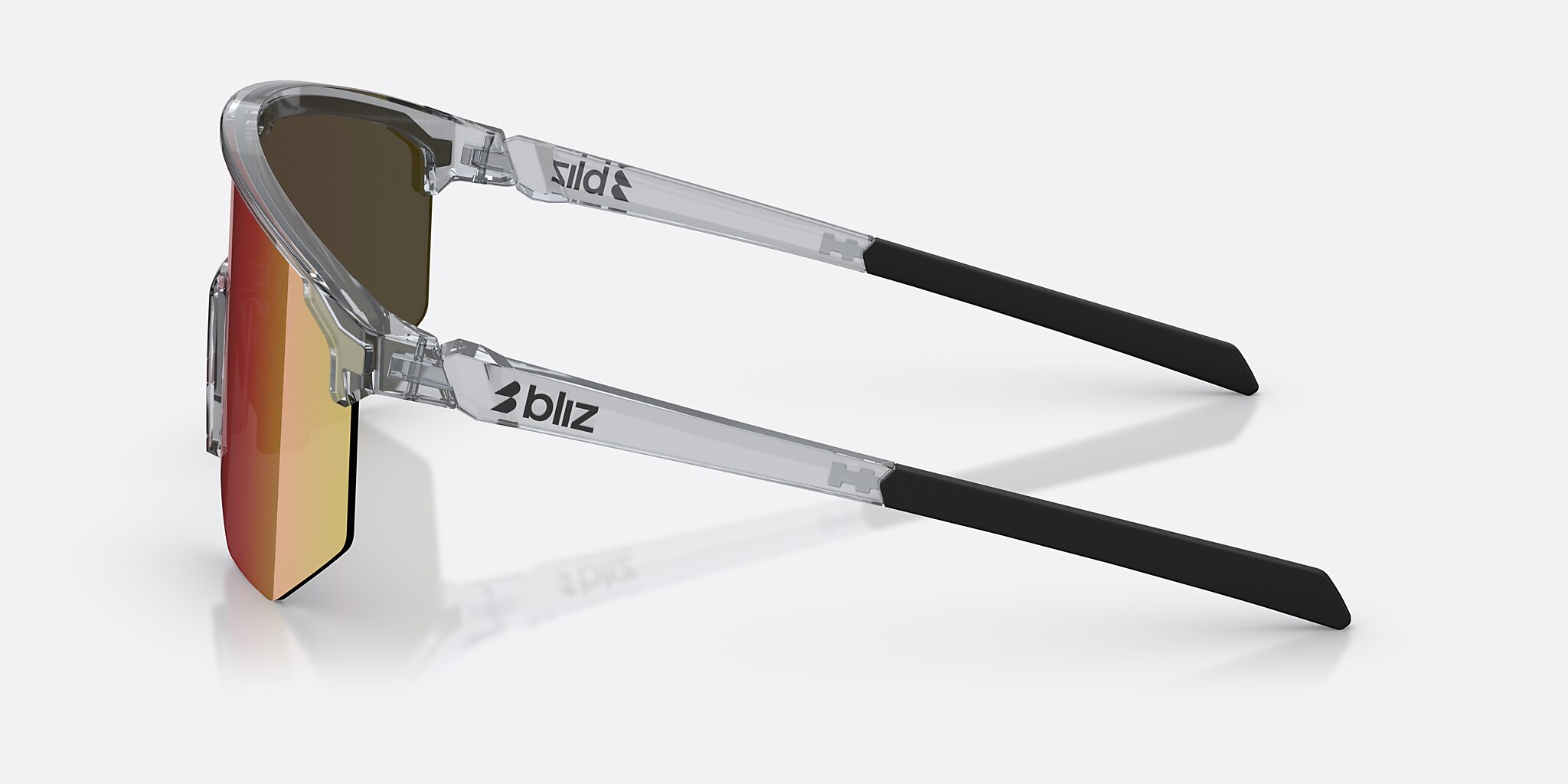 Sunglasses Bliz Hero XXL (0-142) with Brown Red lens and Transparent Dark Grey frame Image 3 of 6