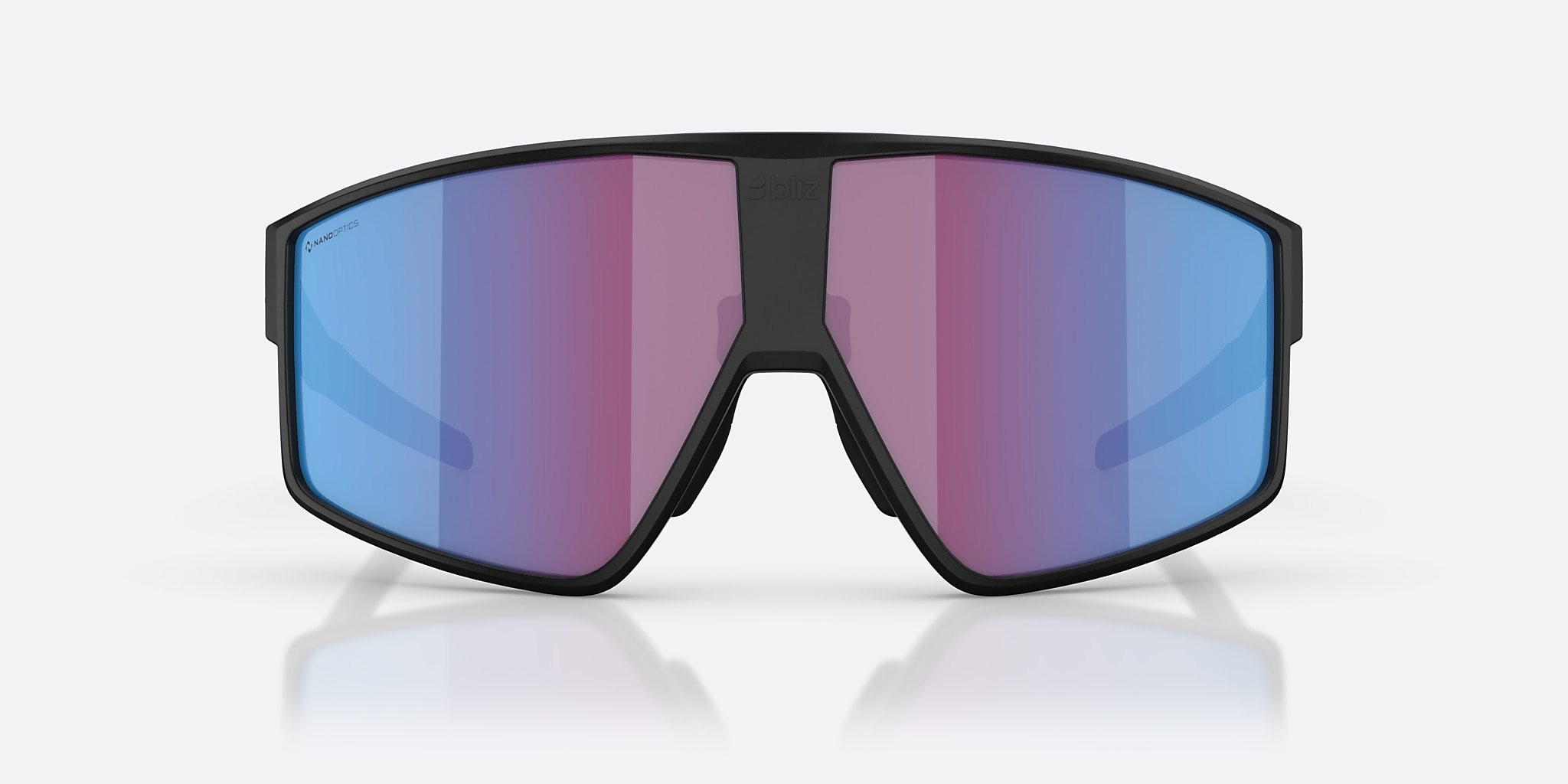 Sunglasses Bliz P002 L (69-09) with Rose/Violet Mirror Blue lens and Matte Black frame Image 2 of 6