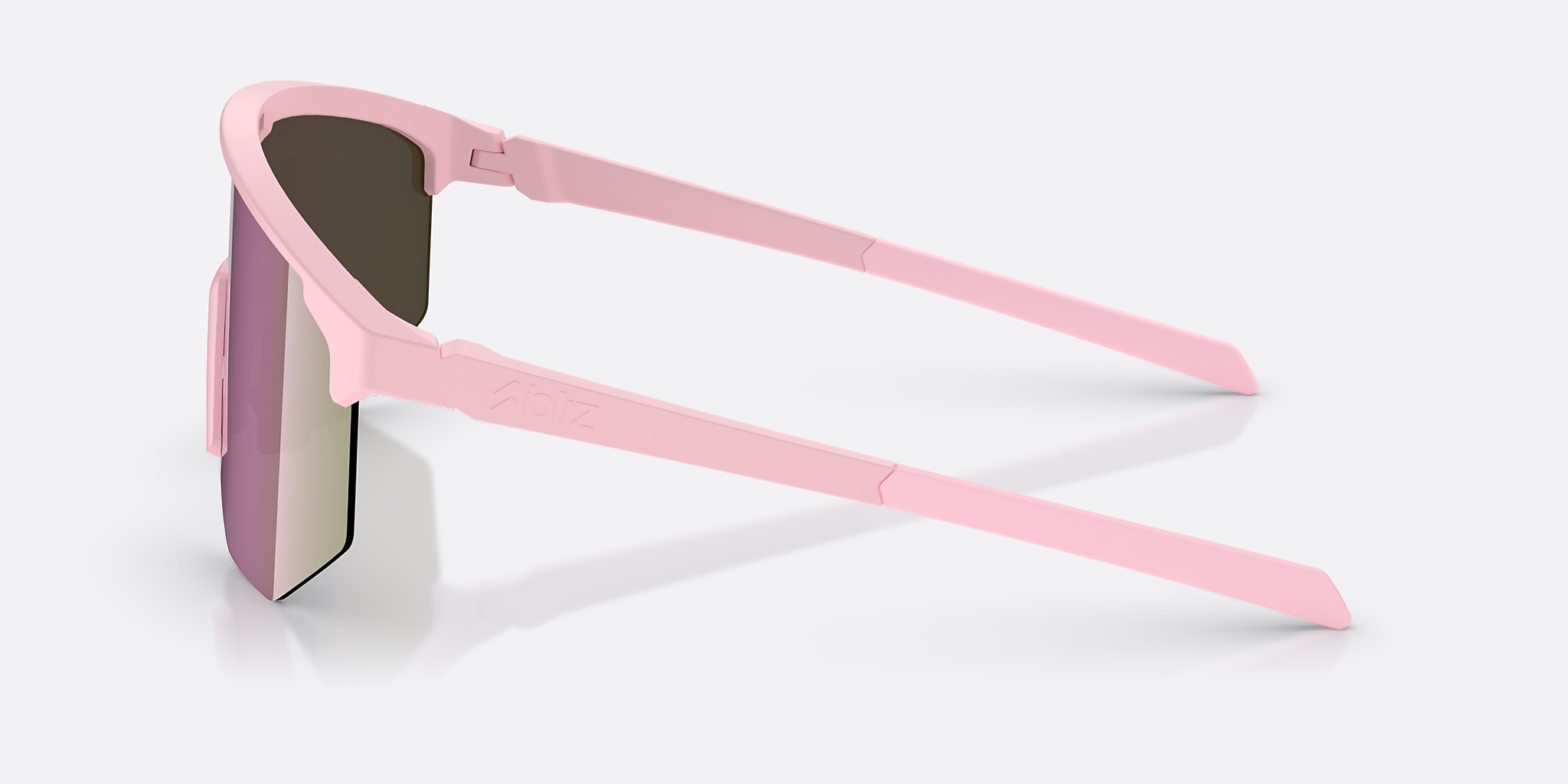 Sunglasses Bliz Hero Small L (0-129) with Brown/Rose Multicolor lens and Matte Powder Pink frame Image 3 of 6