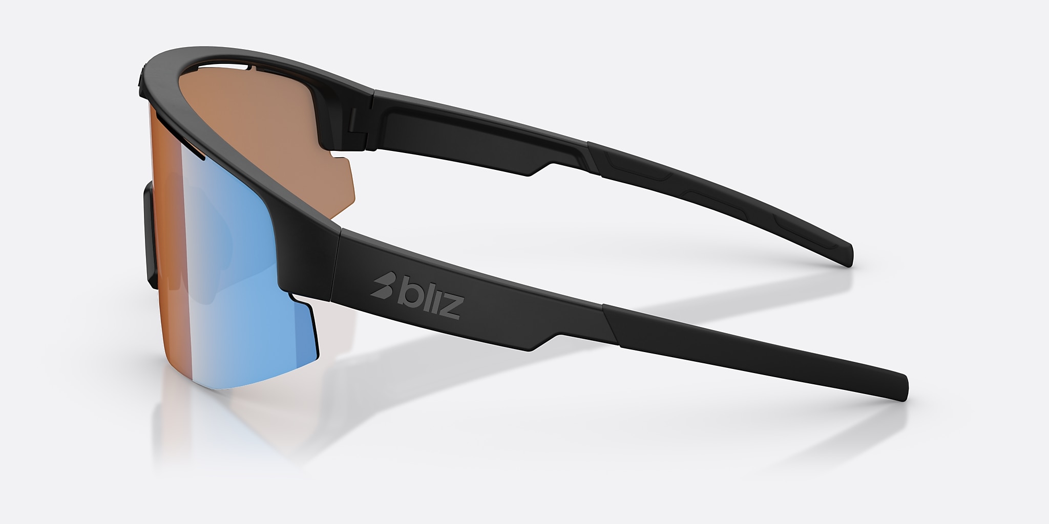 Sunglasses Bliz Matrix Small XXS (0-130) with Orange Blue lens and Black frame Image 3 of 7