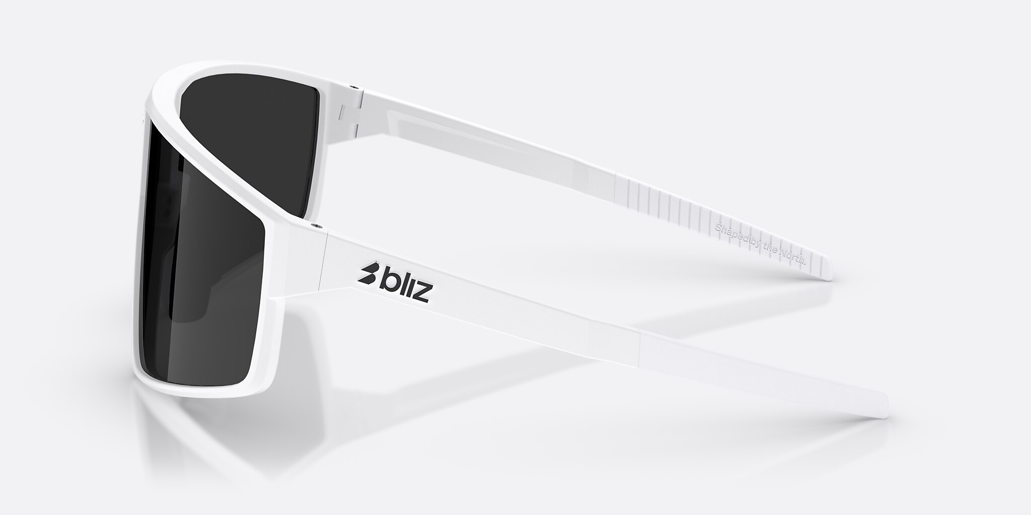 Sunglasses Bliz P002 XL (72-09) with Smoke lens and Matte White frame Image 3 of 6