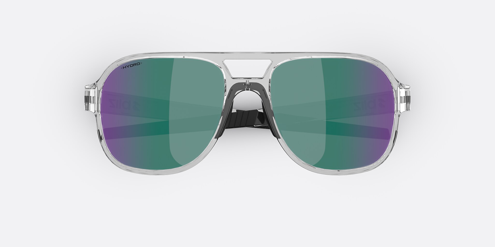 Sunglasses Bliz A006 XL (57-18) with Green/Green Multicolor lens and Crystal Black frame Image 5 of 7