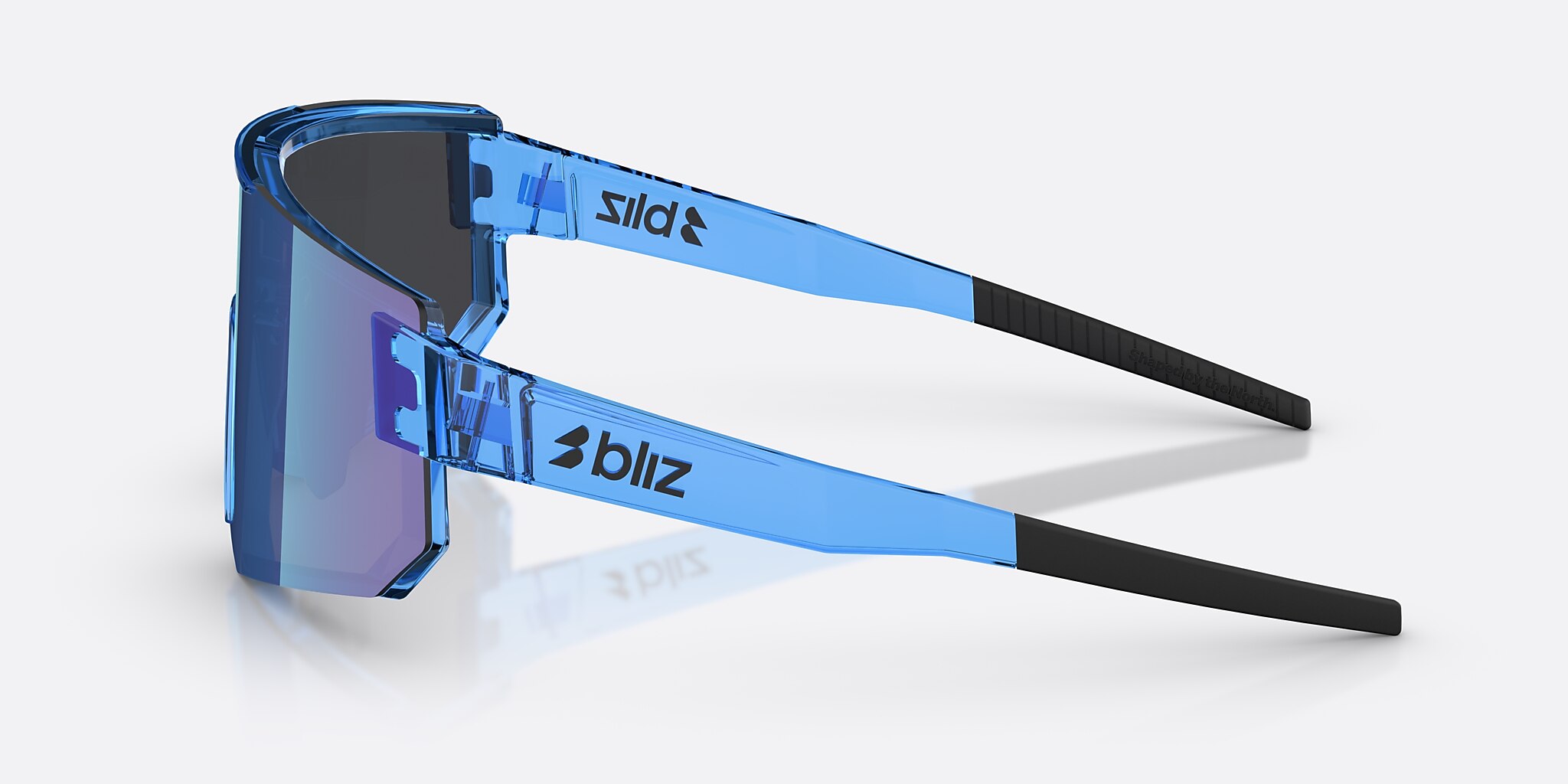 Sunglasses Bliz P005 XXL (0-139) with Smoke/Blue Multicolor lens and Transparent Blue frame Image 3 of 7