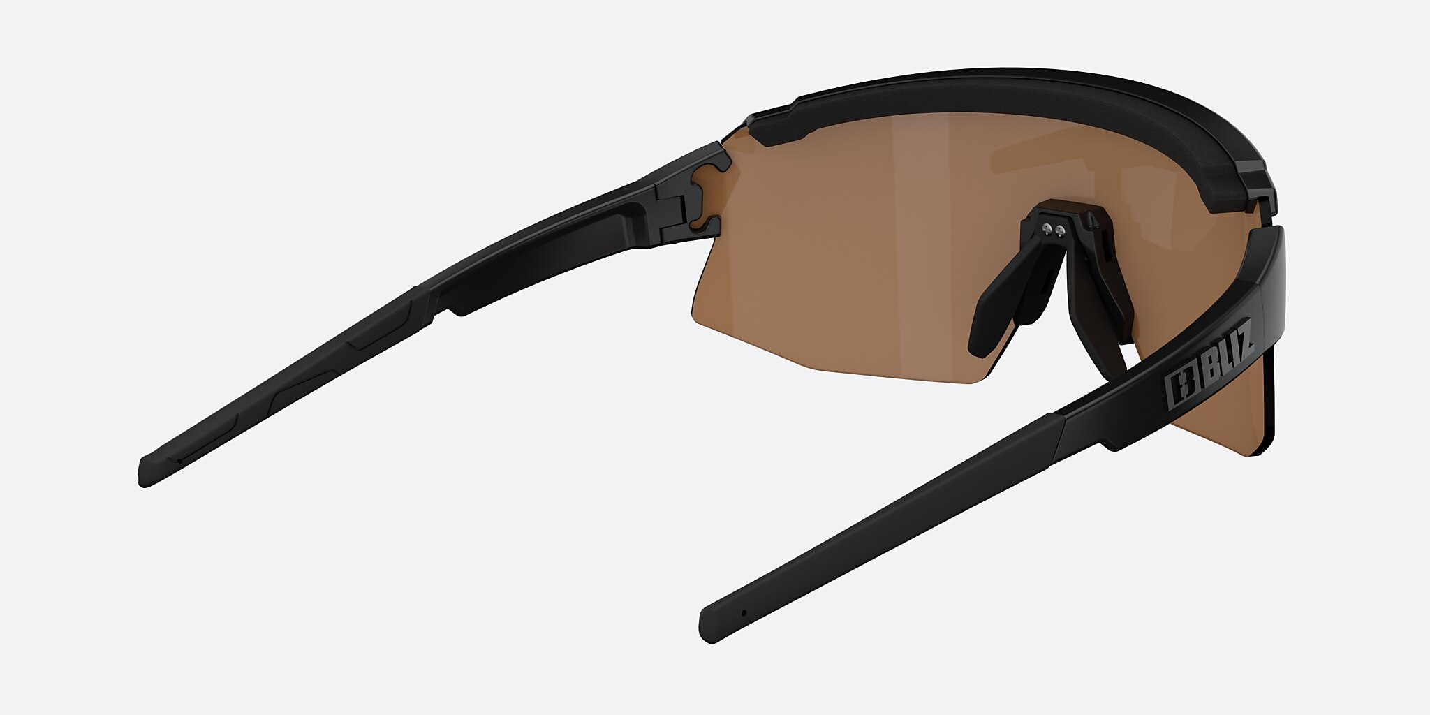 Sunglasses Bliz Breeze XL (0-141) with Coral Orange Blue lens and Black frame Image 4 of 7