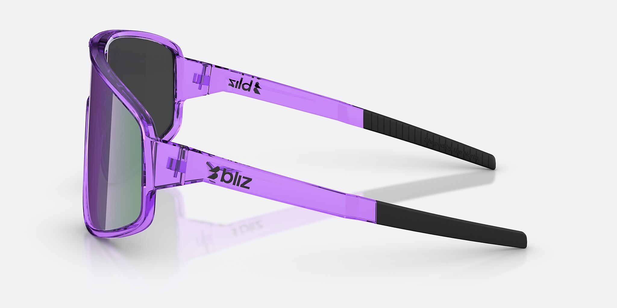 Sunglasses Bliz A004 L (0-135) with Smoke/Purple Multicolor lens and Transparent Purple frame Image 3 of 7