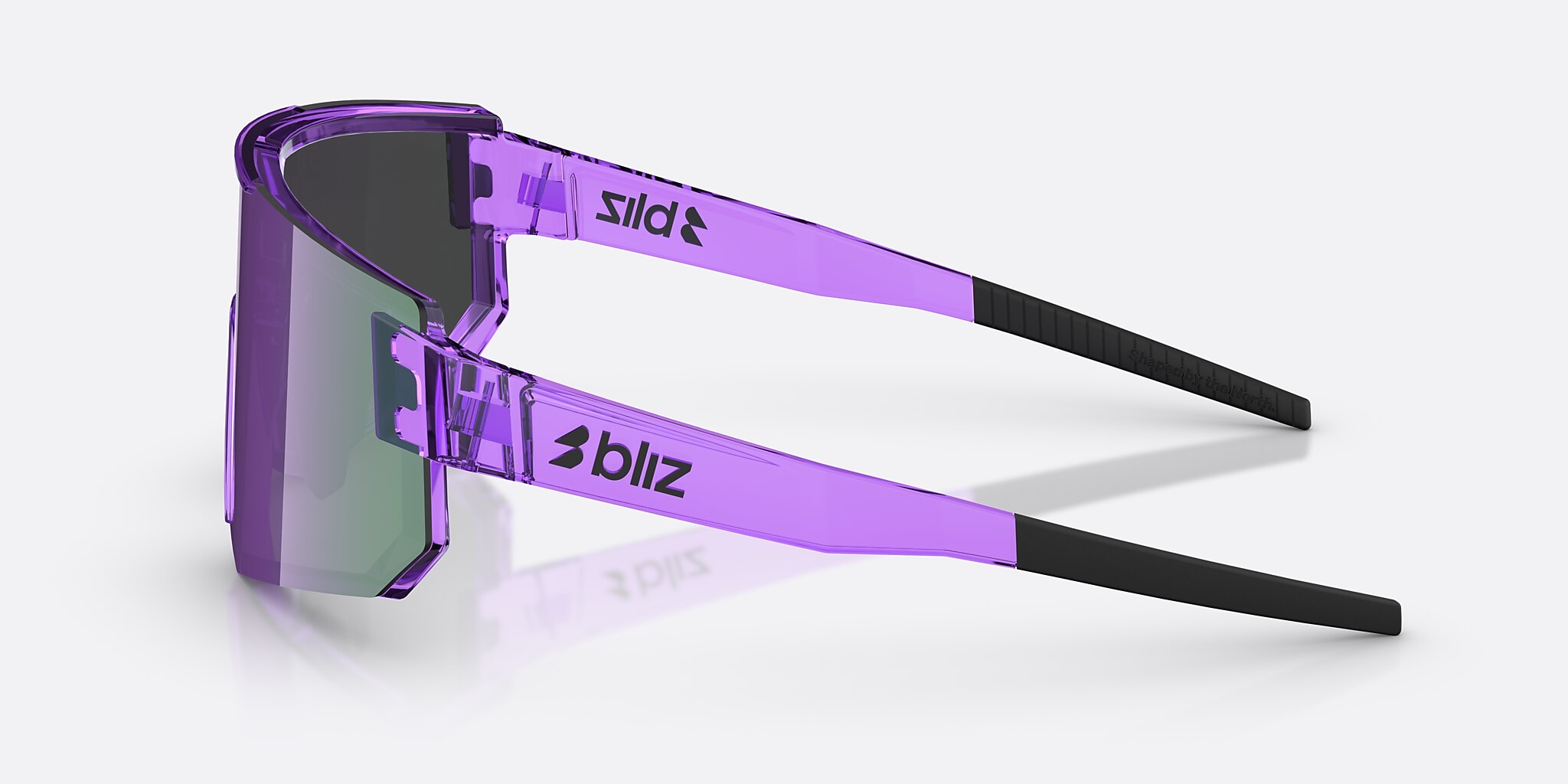 Lunettes de soleil Bliz P005 XXL (0-139) avec Miroir Fumé/Violet verre et Transparent Pourpre monture Image 3 de 7
