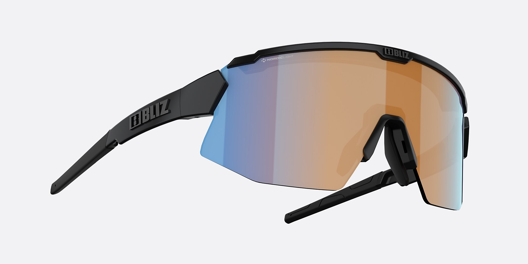 Sunglasses Bliz Breeze XL (0-141) with Coral Orange Blue lens and Black frame Image 5 of 7