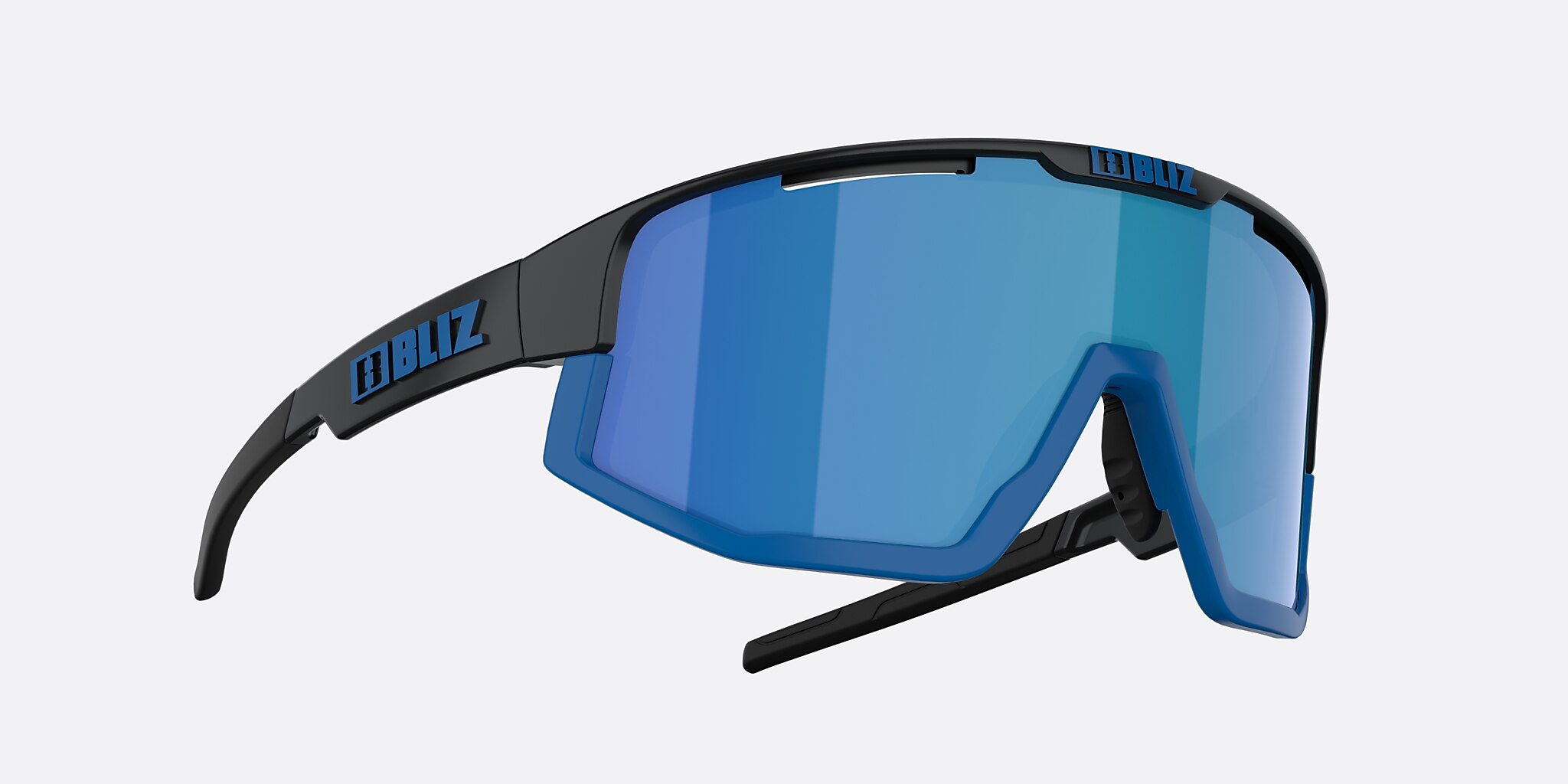 Sunglasses Bliz Fusion S (0-133) with Brown Mirror Blue lens and Matte Black frame Image 5 of 7