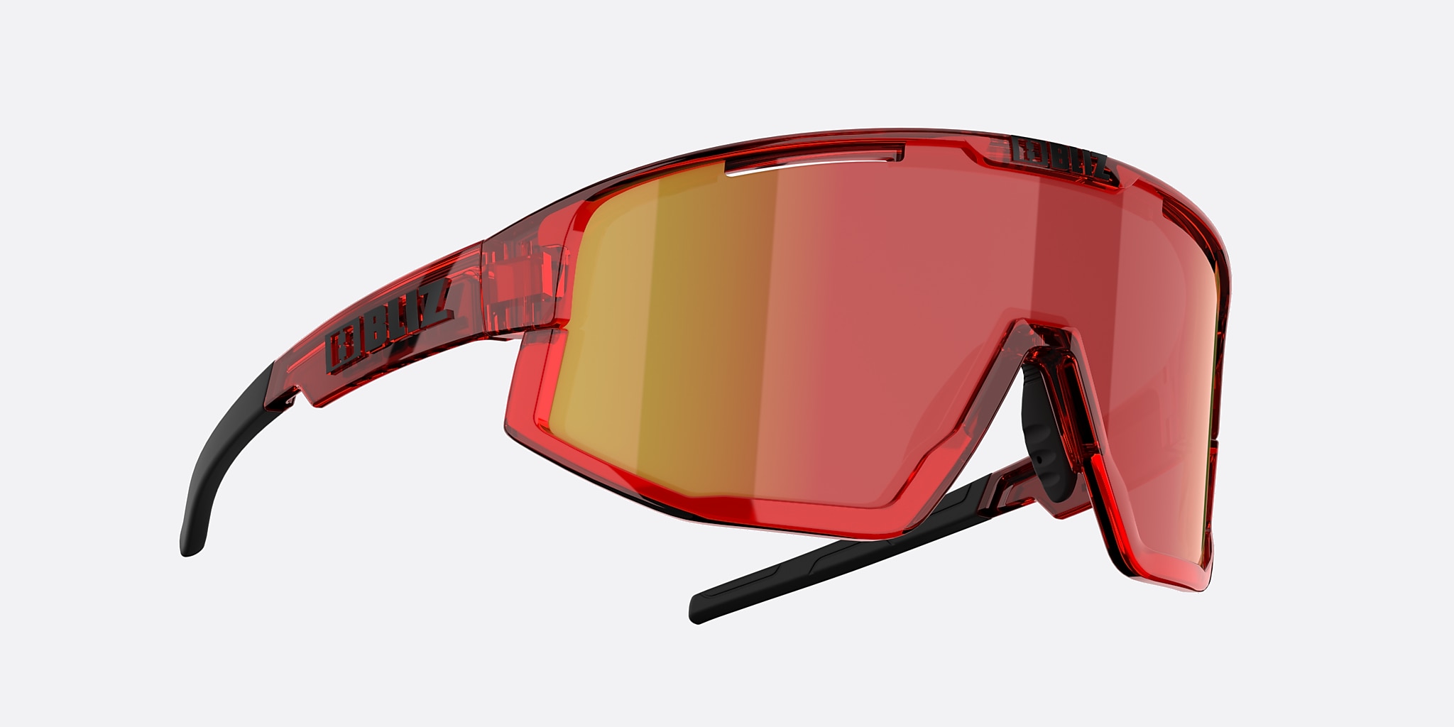 Sunglasses Bliz Fusion S (0-133) with Brown Red lens and Transparent Red frame Image 5 of 6