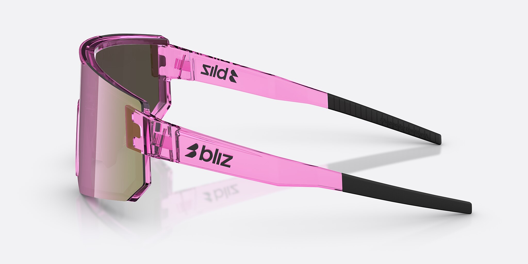 Sunglasses Bliz P005 XL (0-135) with Brown/Rose Multicolor lens and Transparent Pink frame Image 3 of 7