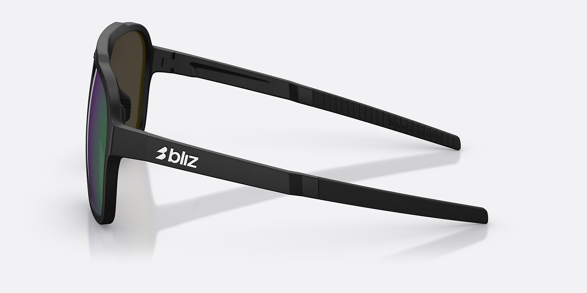 Sunglasses Bliz A002 XL (62-13) with Brown/Purple Multicolor lens and Matte Black frame Image 3 of 6