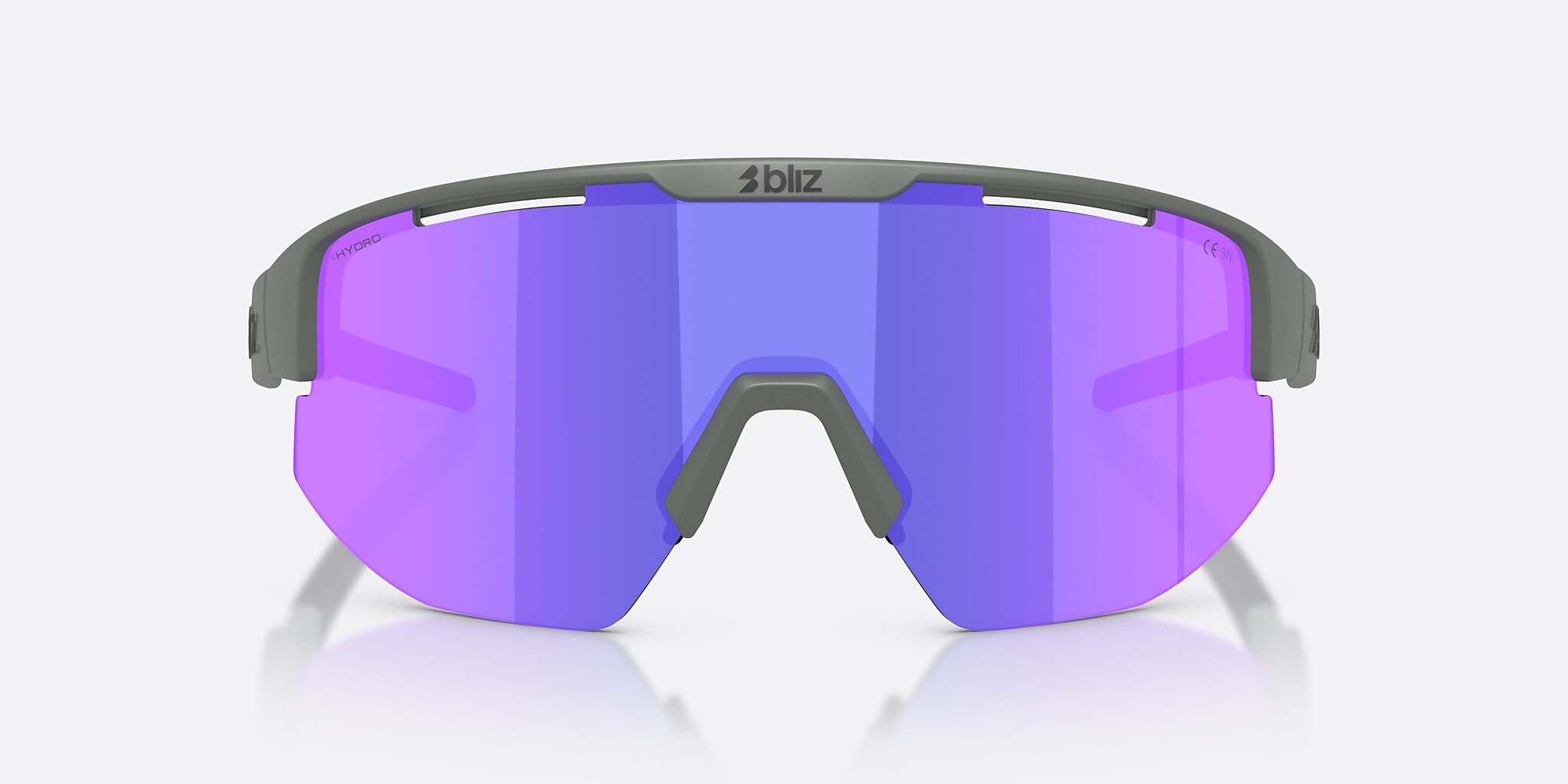 Sunglasses Bliz Matrix S (0-133) con Humo/morado multicolor lente y Gris Mate montura Imagen 2 de 6