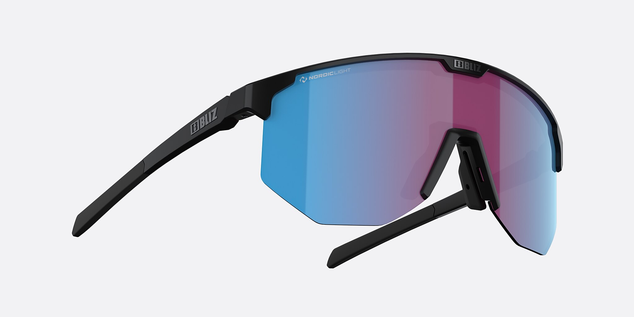 Sunglasses Bliz Hero Small L (0-129) with Rose Violet Blue lens and Black frame Image 5 of 6