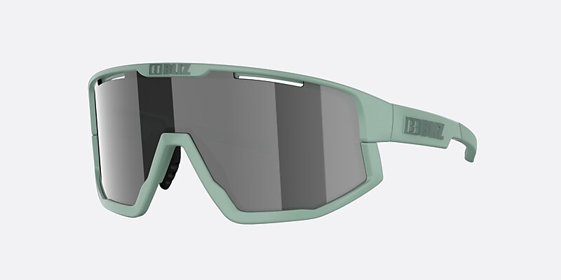 Sunglasses Bliz Fusion Small XXS (0-125) with Smoke Mirror Silver lens and Matte Green frame Image 1 of 6