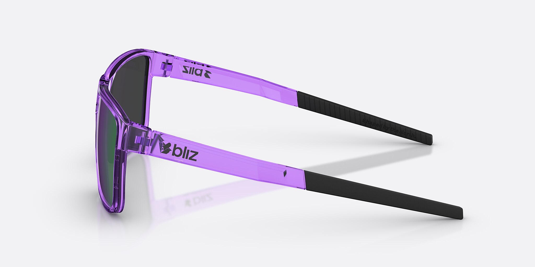 Sunglasses Bliz A008 L (61-12) with Smoke/Purple Multicolor lens and Transparent Purple frame Image 3 of 7