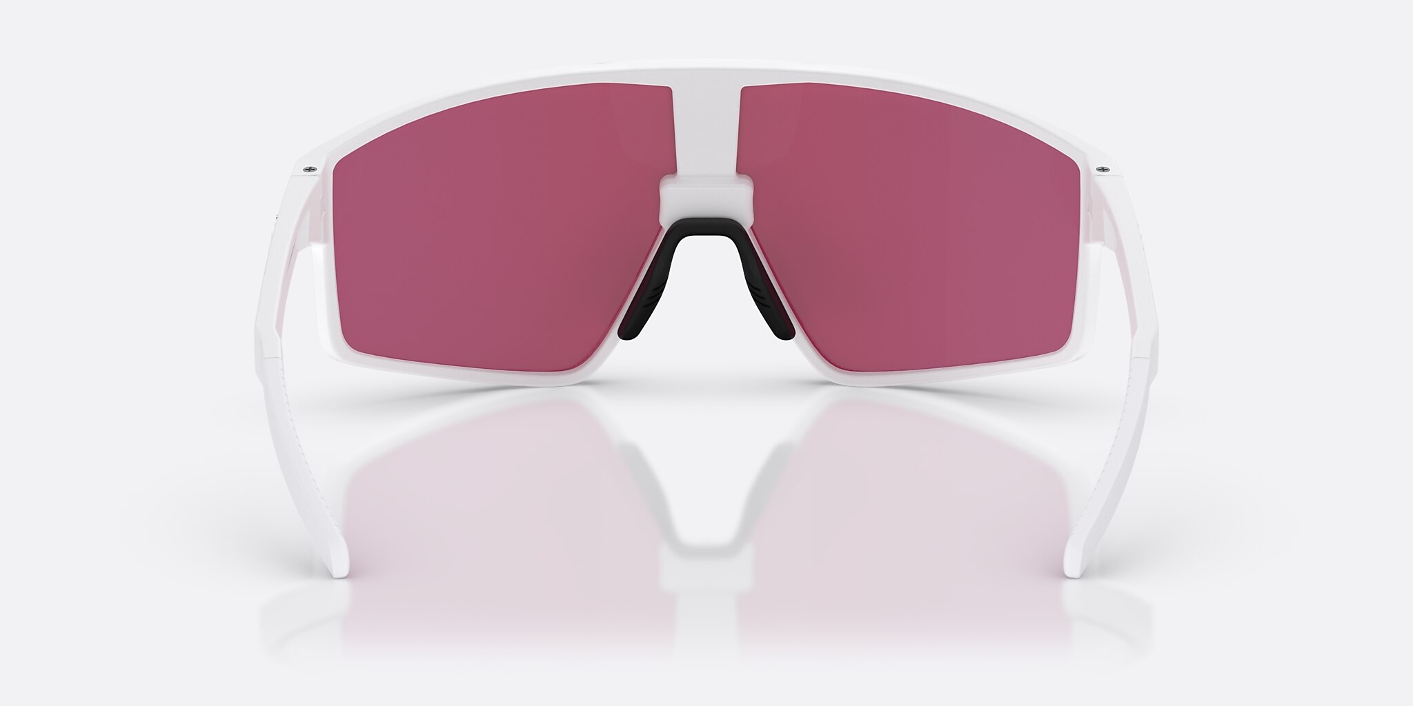 Sunglasses Bliz P002 XL (72-09) with Rose/Violet Mirror Blue lens and Matte White frame Image 4 of 6