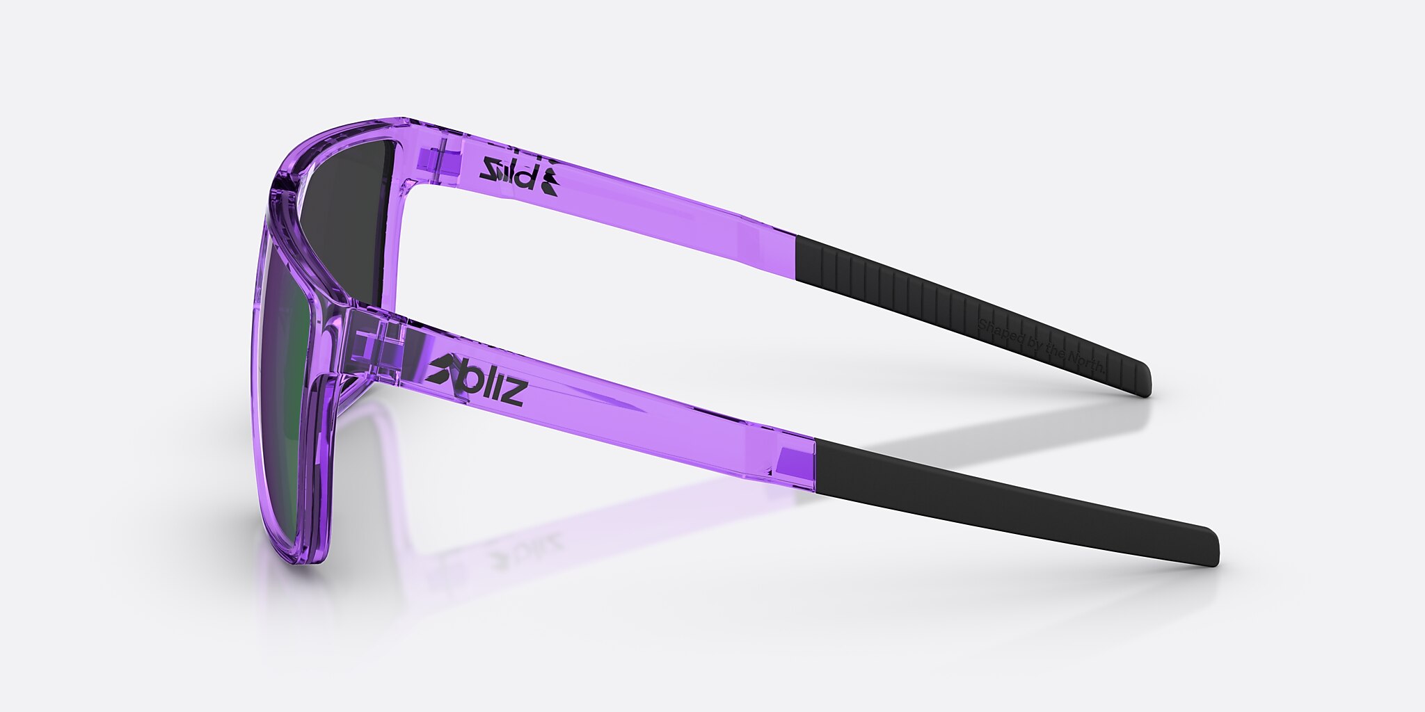 Sunglasses Bliz A003 L (58-13) with Smoke/Purple Multicolor lens and Transparent Purple frame Image 3 of 7