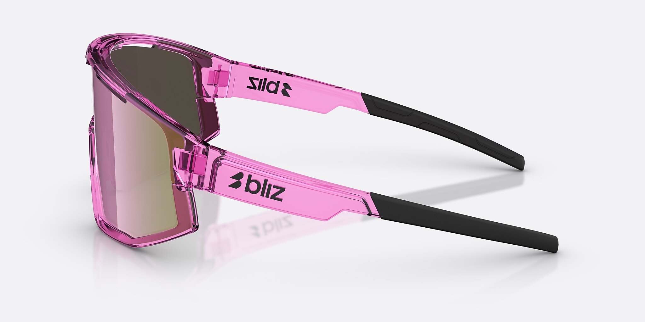 Sunglasses Bliz Fusion Small XXS (0-125) with Brown/Rose Multicolor lens and Transparent Pink frame Image 3 of 6