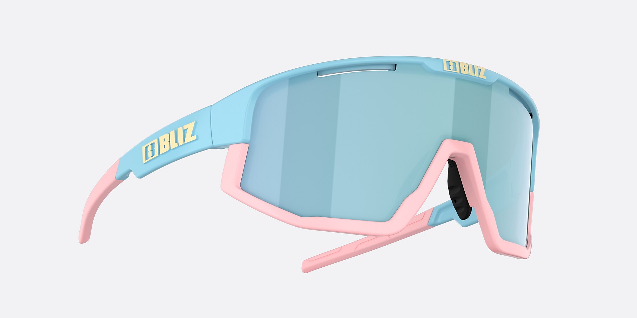 Sunglasses Bliz Fusion S (0-133) with Smoke Ice Blue lens and Pastel Blue frame Image 5 of 6