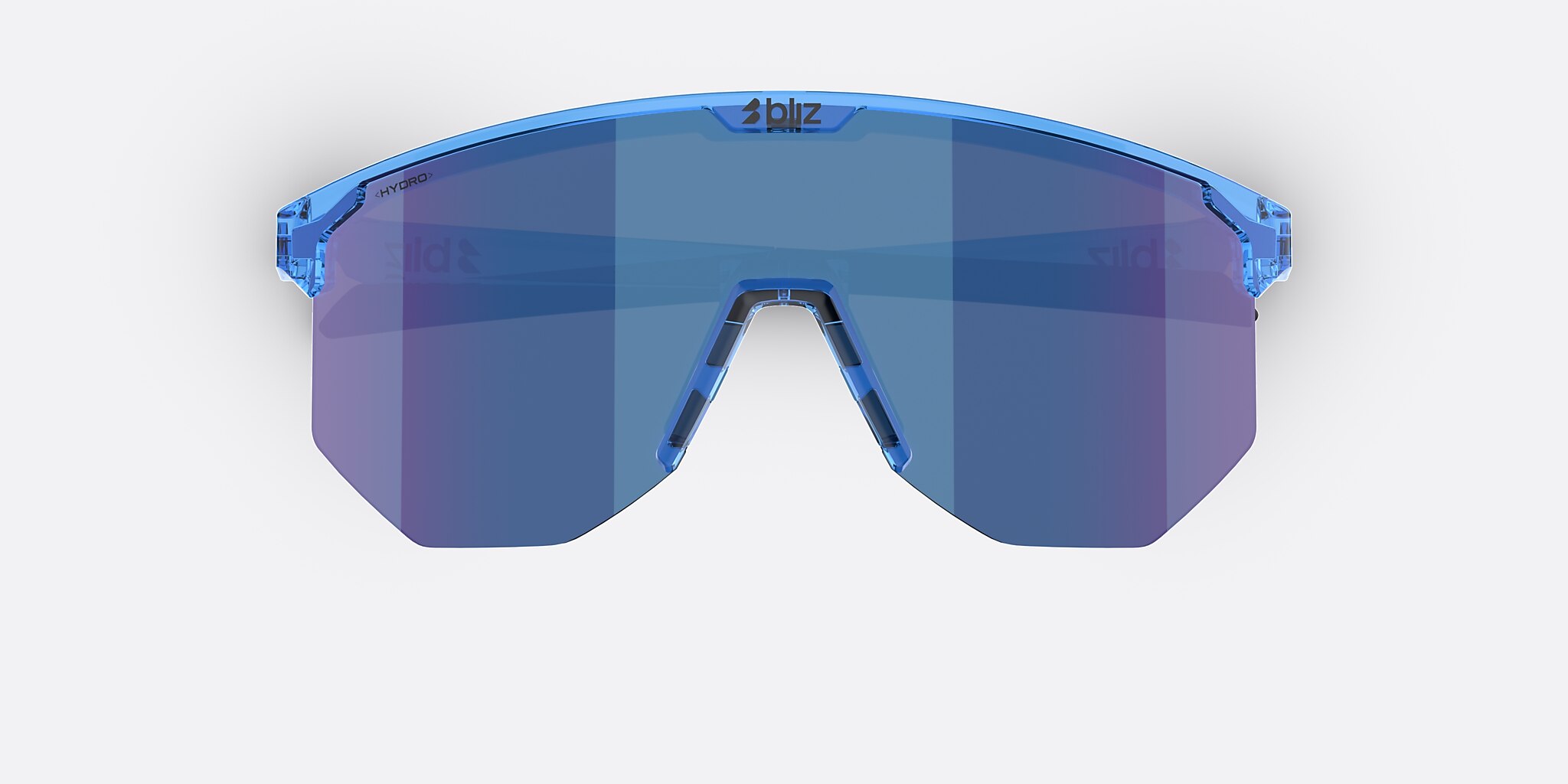 Sunglasses Bliz Hero Small L (0-129) with Røg/Blå multicolor lens and Transparent Blå frame Image 5 of 6