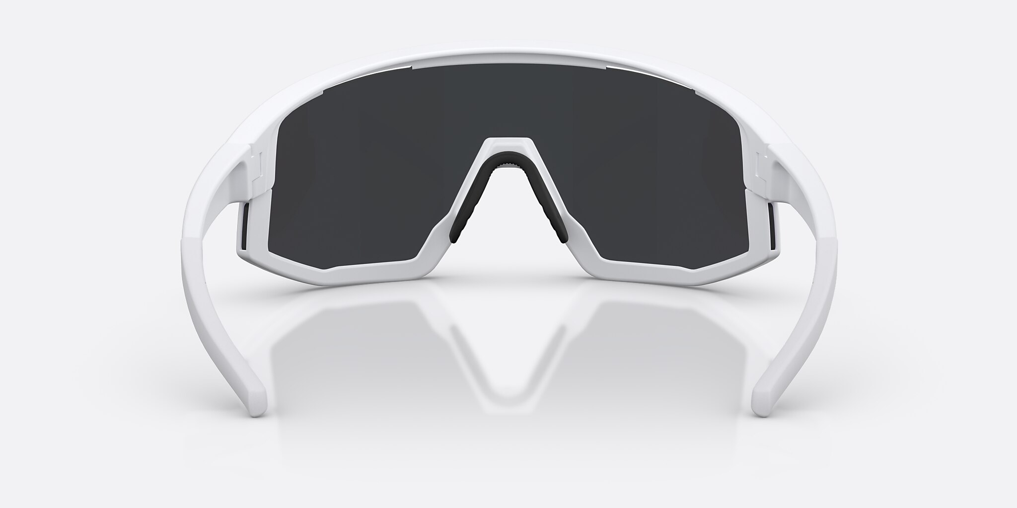 Sunglasses Bliz Fusion S (0-133) with Smoke/Blue Multicolor lens and Matte White frame Image 4 of 7