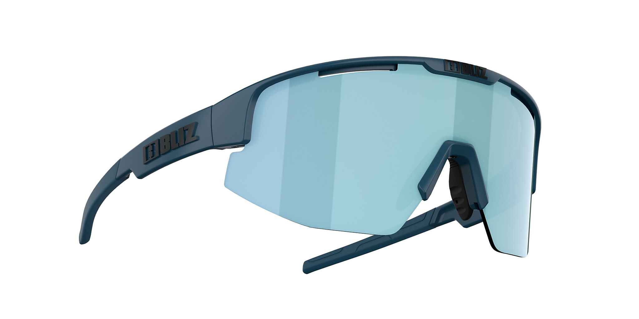 Matrix Small Sunglasses Smoke Ice Blue Mirror | Bliz Eyewear®