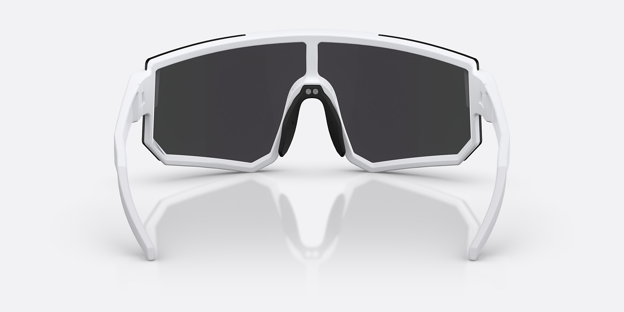 Sunglasses Bliz P005 XL (0-135) with Smoke/Purple Mirror lens and Matte White frame Image 4 of 7