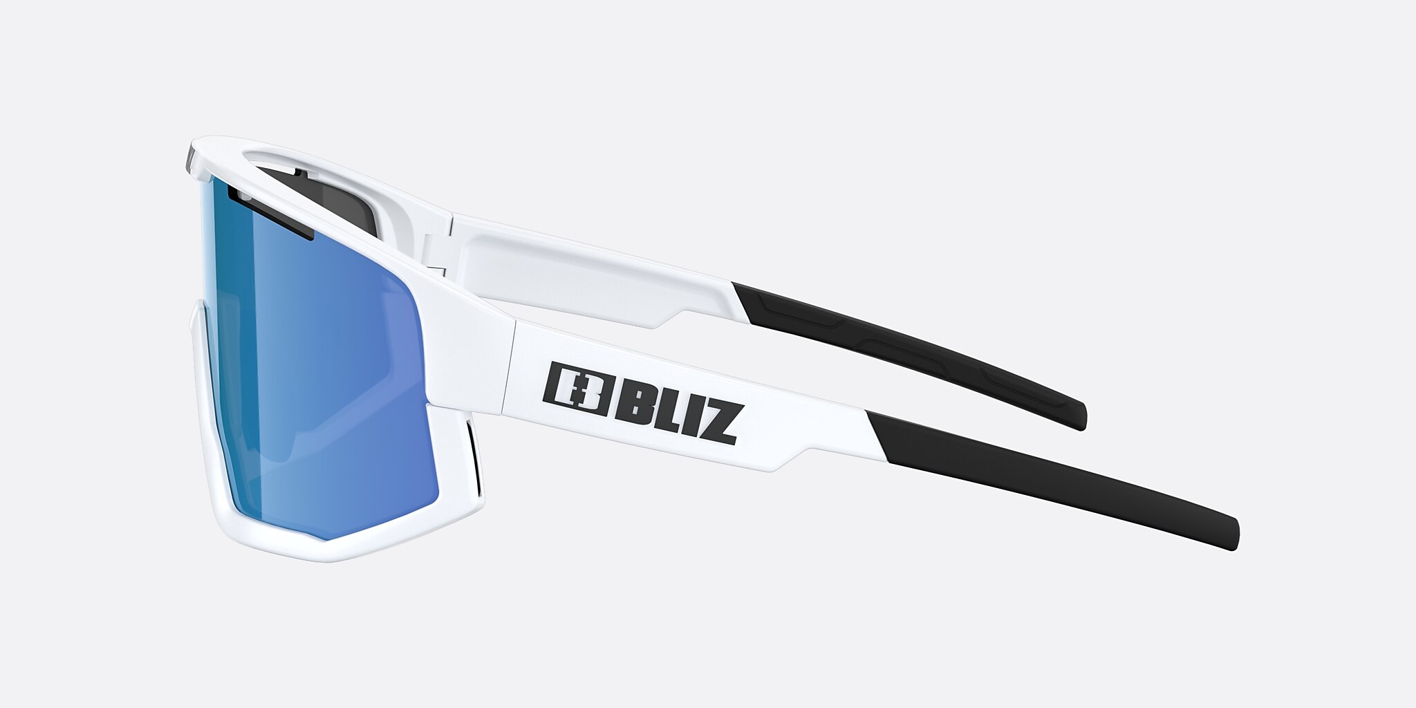 Sunglasses Bliz Vision L (0-137) with Smoke Blue lens and White frame Image 3 of 6