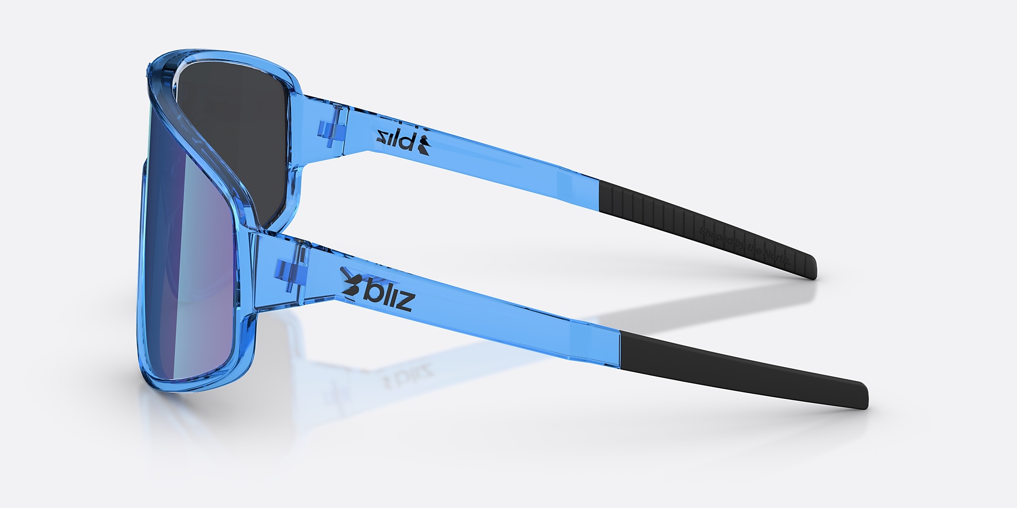Sunglasses Bliz A004 L (0-135) with Smoke/Blue Multicolor lens and Transparent Blue frame Image 3 of 7
