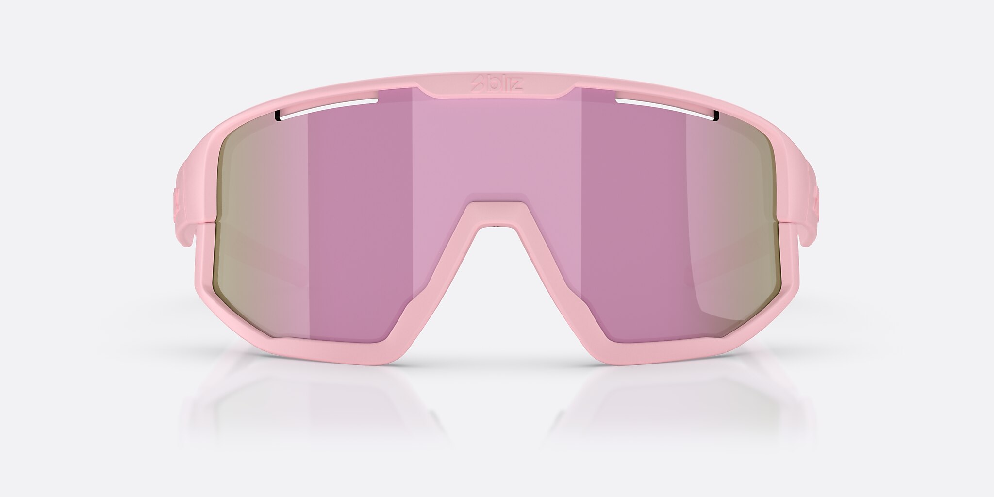 Sunglasses Bliz Fusion S (0-133) with Brown/Rose Multicolor lens and Matte Powder Pink frame Image 2 of 7