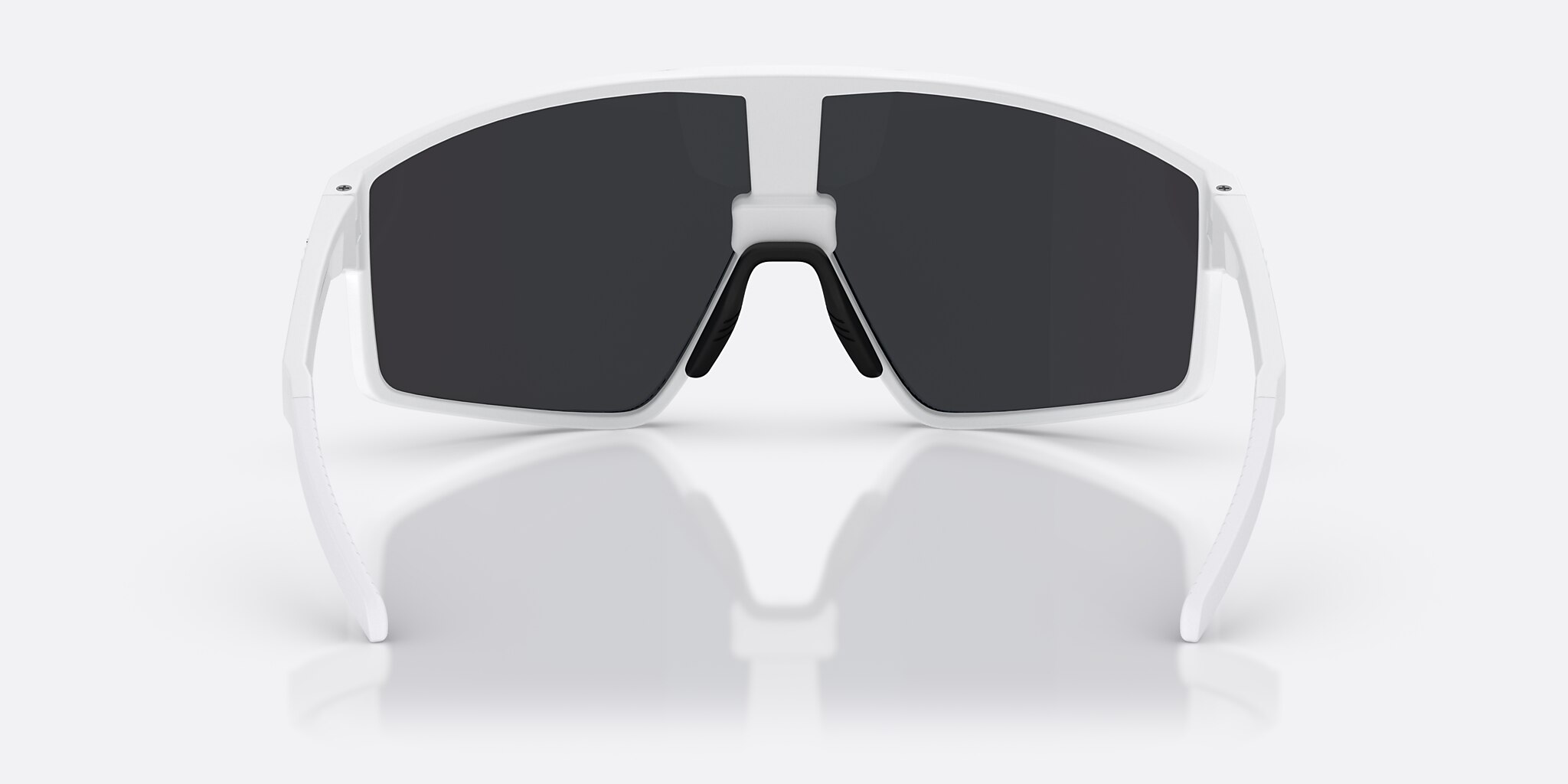 Sunglasses Bliz P002 XL (72-09) with Smoke/Blue Multicolor lens and Matte White frame Image 4 of 6