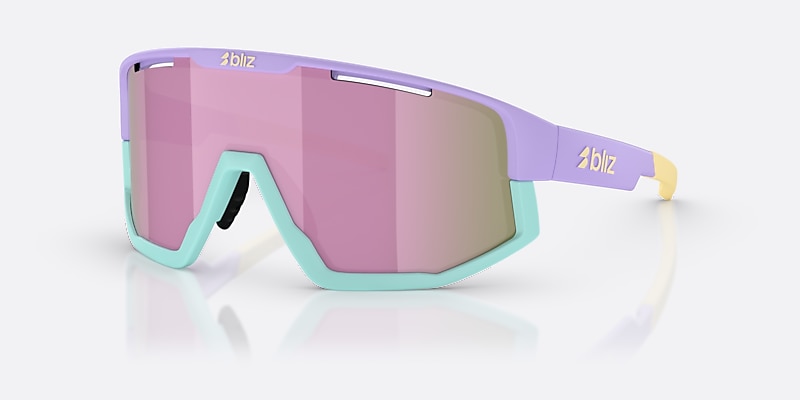 Sunglasses Bliz Fusion S (0-133) with Brown Pink lens and Pastel Purple/Yellow Logo frame Image 1 of 7