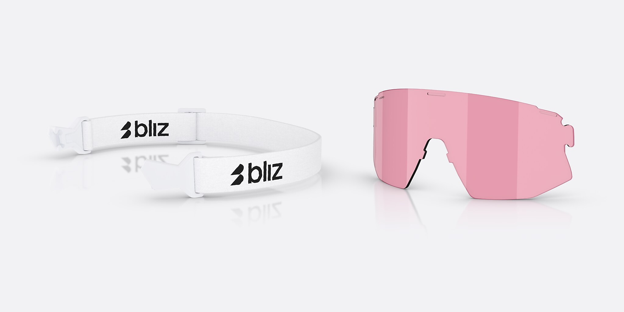 Sunglasses Bliz Breeze XL (0-141) with Smoke/Blue Multicolor lens and Matte White frame Image 6 of 7