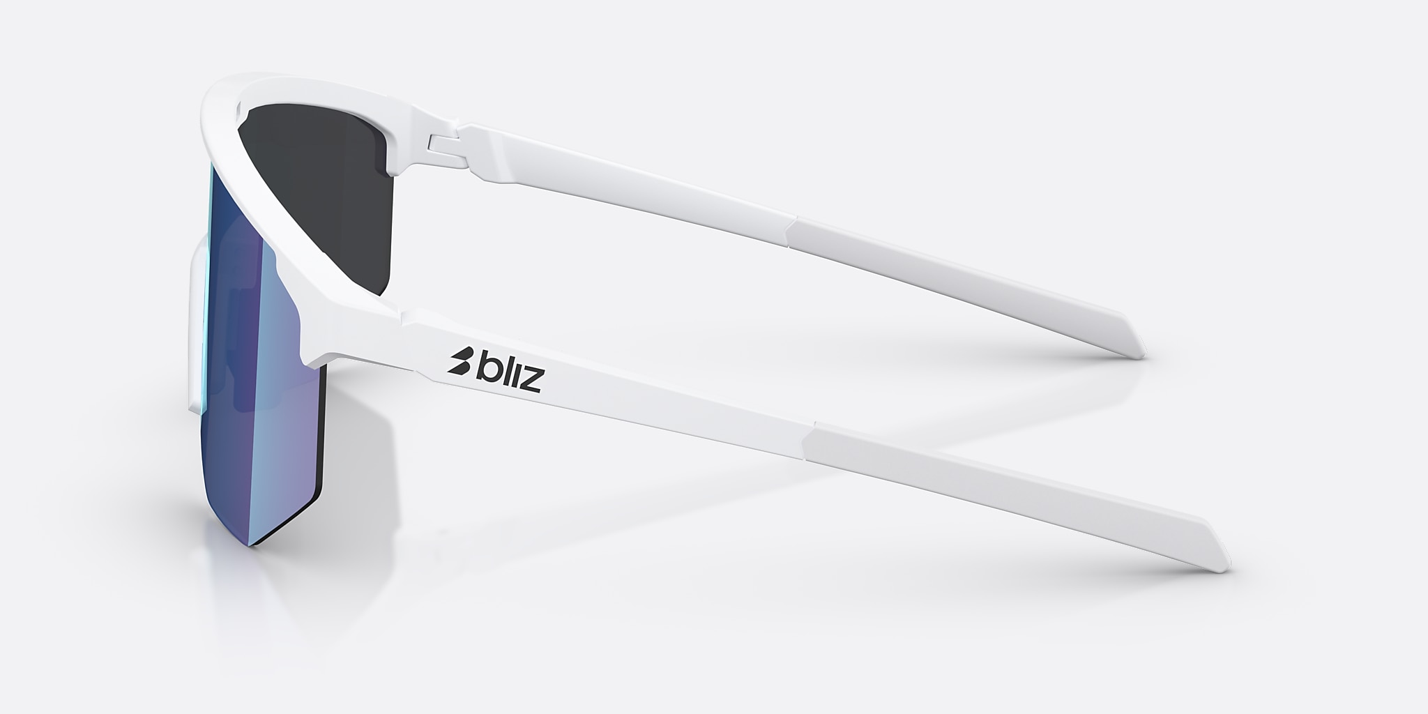 Sunglasses Bliz Hero XXL (0-142) with Smoke/Blue Multicolor lens and Matte White frame Image 3 of 6