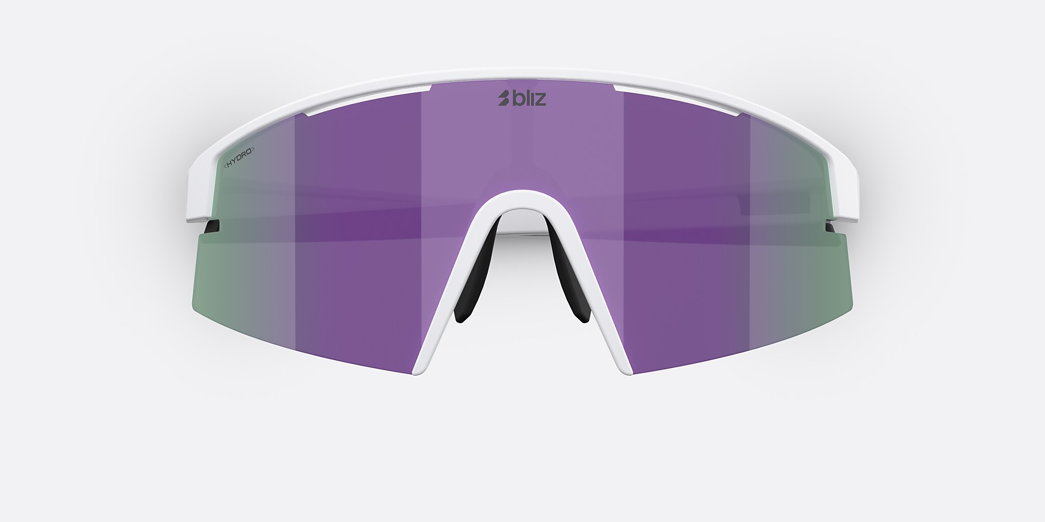 Sunglasses Bliz P006 L (0-136) with Smoke/Purple Mirror lens and Matte White frame Image 5 of 7