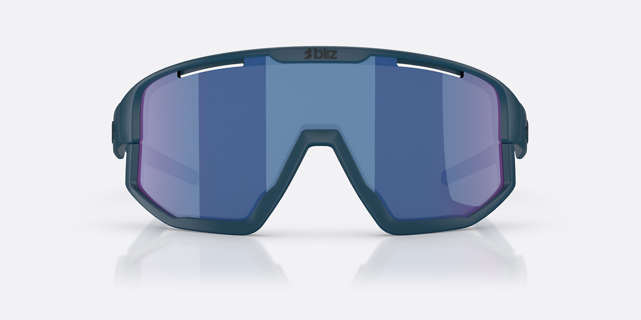 Sunglasses Bliz Fusion S (0-133) with Brown Mirror Blue lens and Matte Blue frame Image 2 of 7