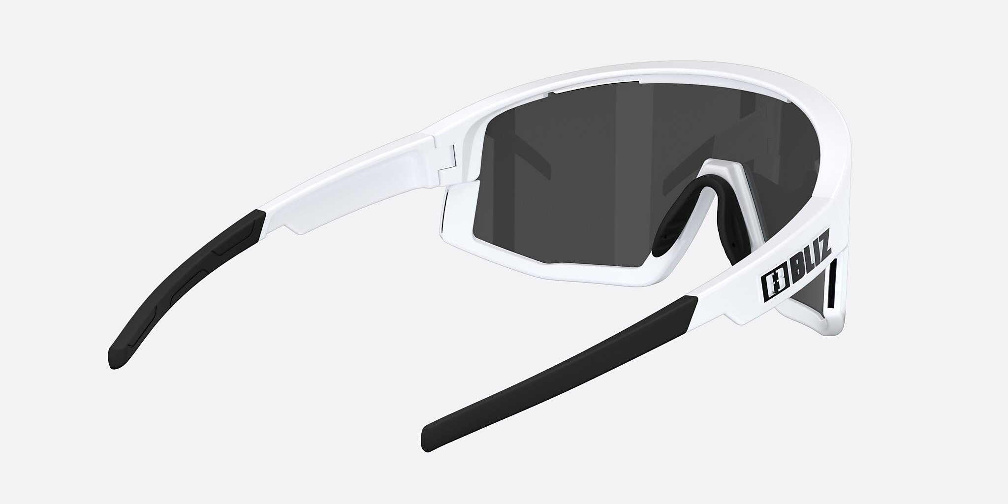 Sunglasses Bliz Vision L (0-137) with Smoke Blue lens and White frame Image 4 of 6