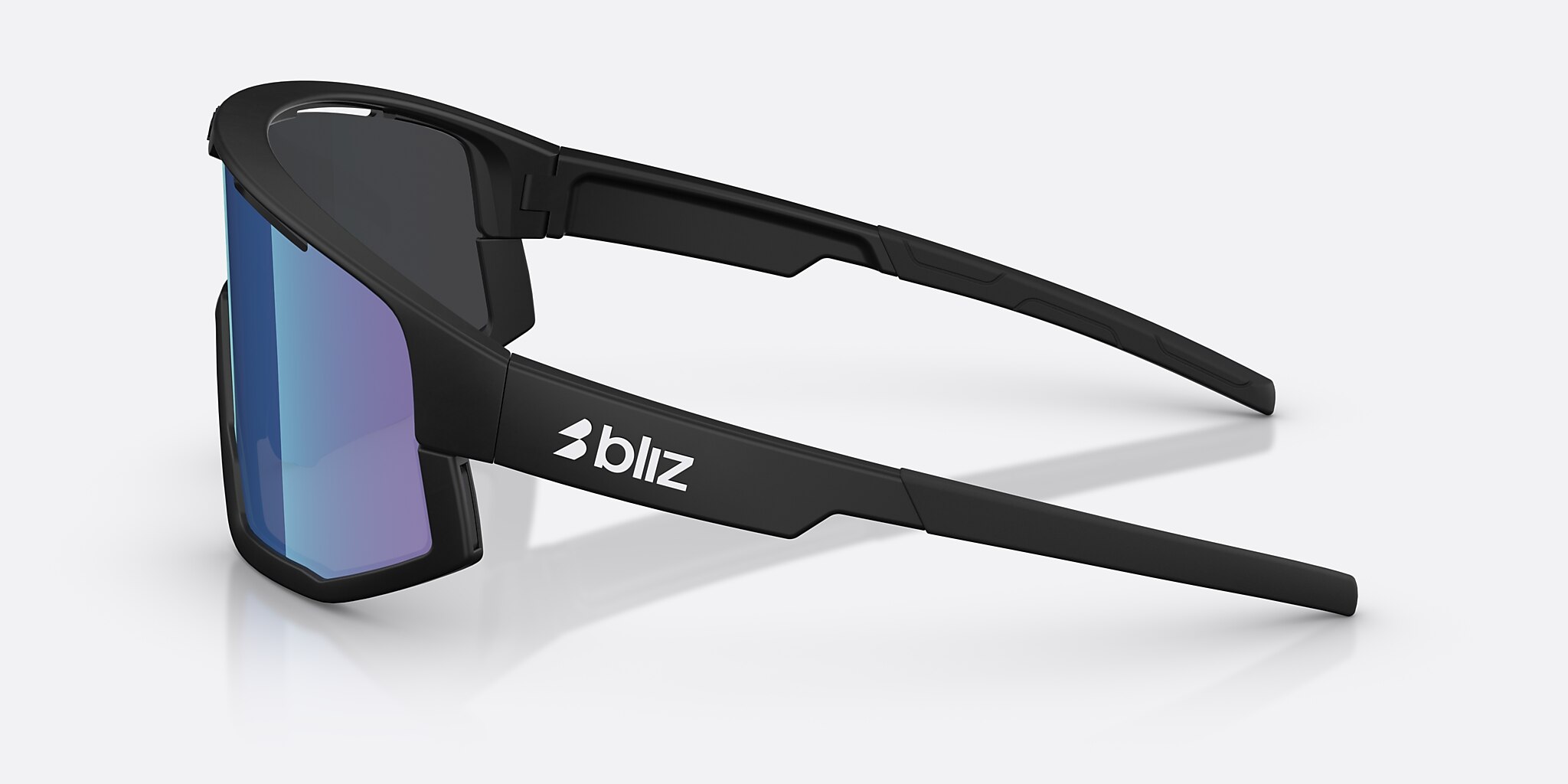 Sunglasses Bliz Fusion Small XXS (0-125) with Smoke/Blue Multicolor lens and Matte Black frame Image 3 of 6