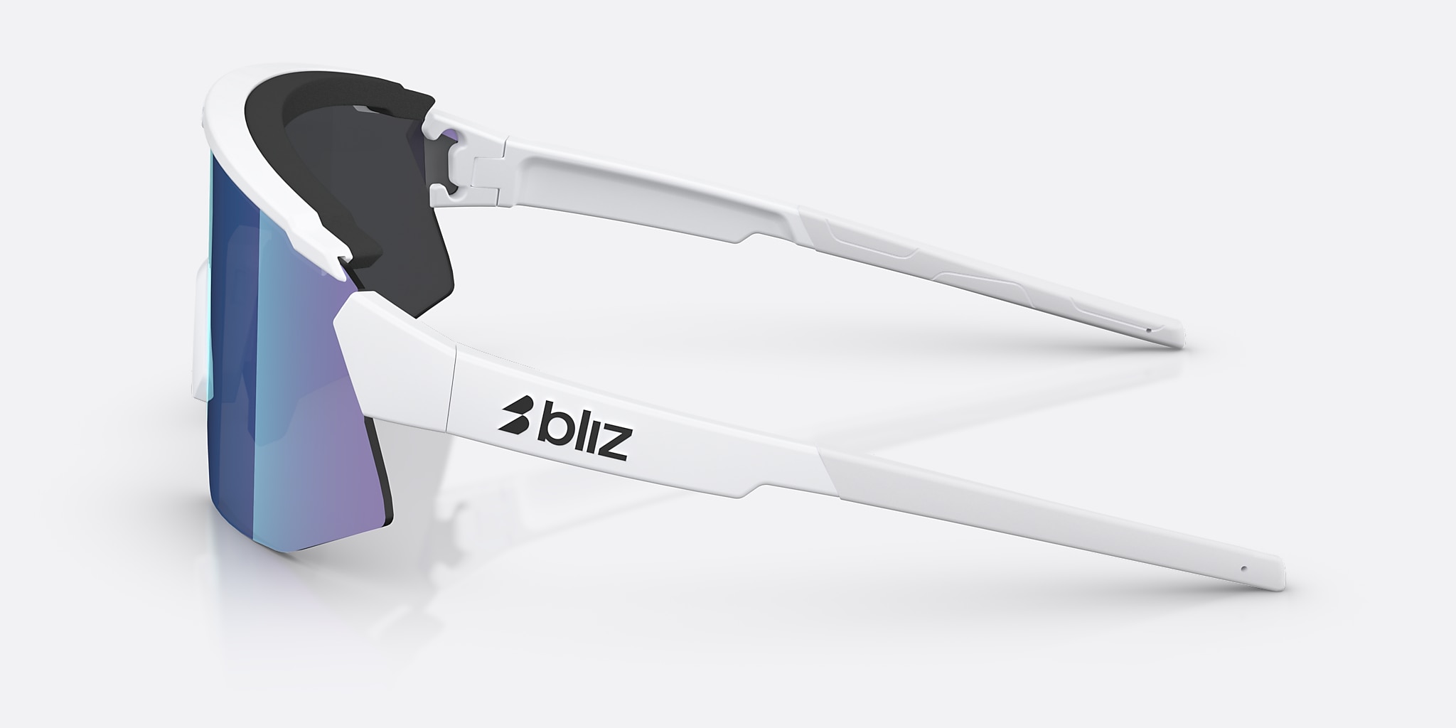 Sunglasses Bliz Breeze XL (0-141) with Smoke/Blue Multicolor lens and Matte White frame Image 3 of 7