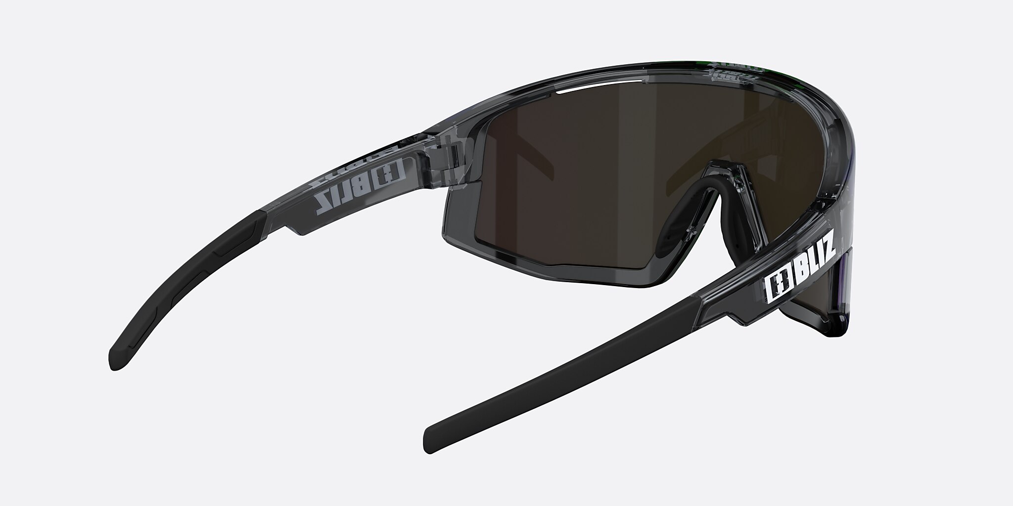 Sunglasses Bliz Fusion Small XXS (0-125) with Brown Green lens and Crystal Black frame Image 4 of 6
