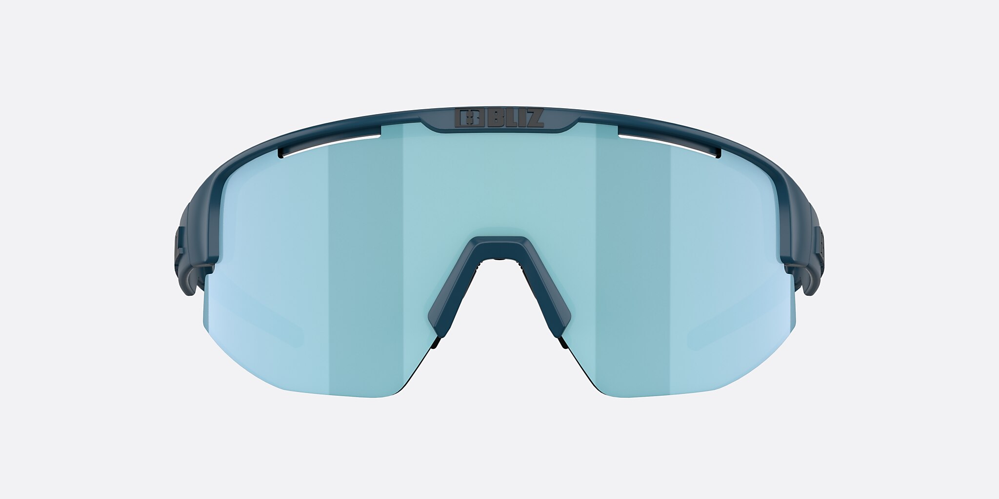 Sunglasses Bliz Matrix Small XXS (0-130) with Smoke Ice Blue Mirror lens and Matte Blue frame Image 2 of 6