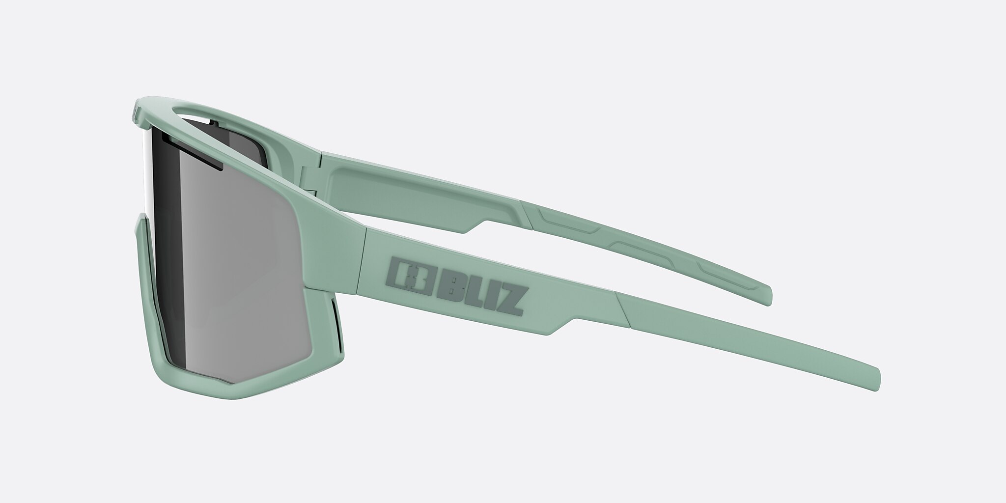 Sunglasses Bliz Fusion Small XXS (0-125) with Smoke Mirror Silver lens and Matte Green frame Image 3 of 6