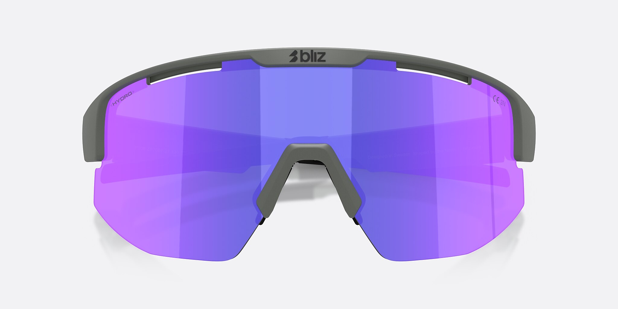 Sunglasses Bliz Matrix Small XXS (0-130) con Humo/morado multicolor lente y Gris Mate montura Imagen 5 de 6