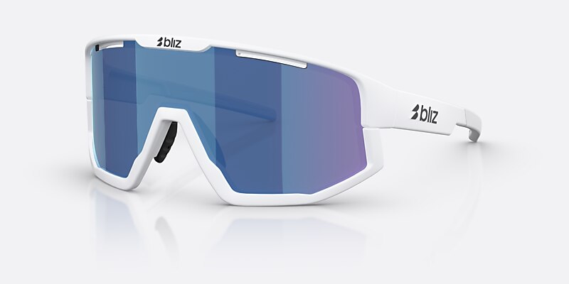Sunglasses Bliz Fusion S (0-133) with Smoke/Blue Multicolor lens and Matte White frame Image 1 of 7