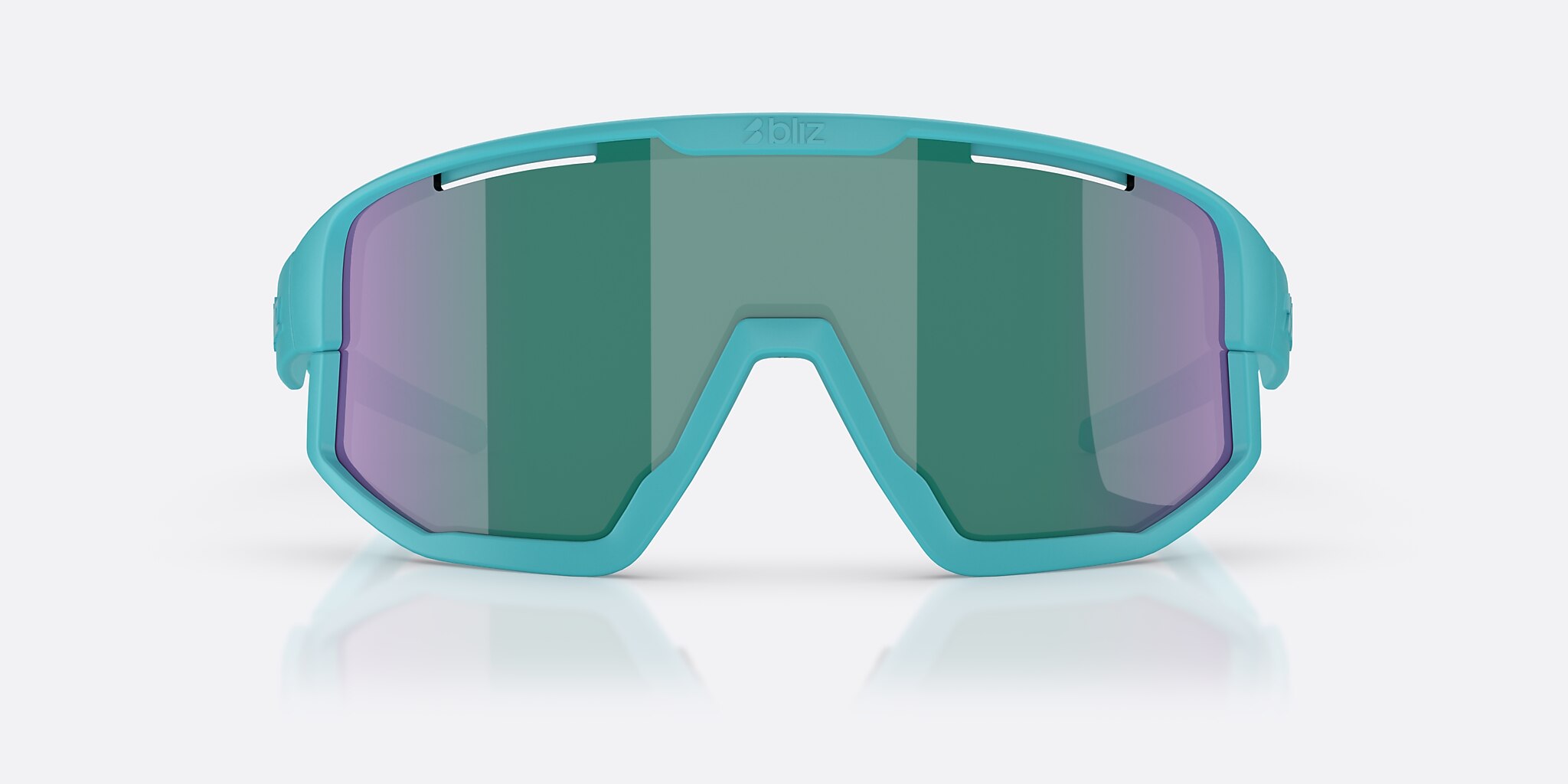 Sunglasses Bliz Fusion S (0-133) with Blue Green lens and Matte Turquoise frame Image 2 of 7