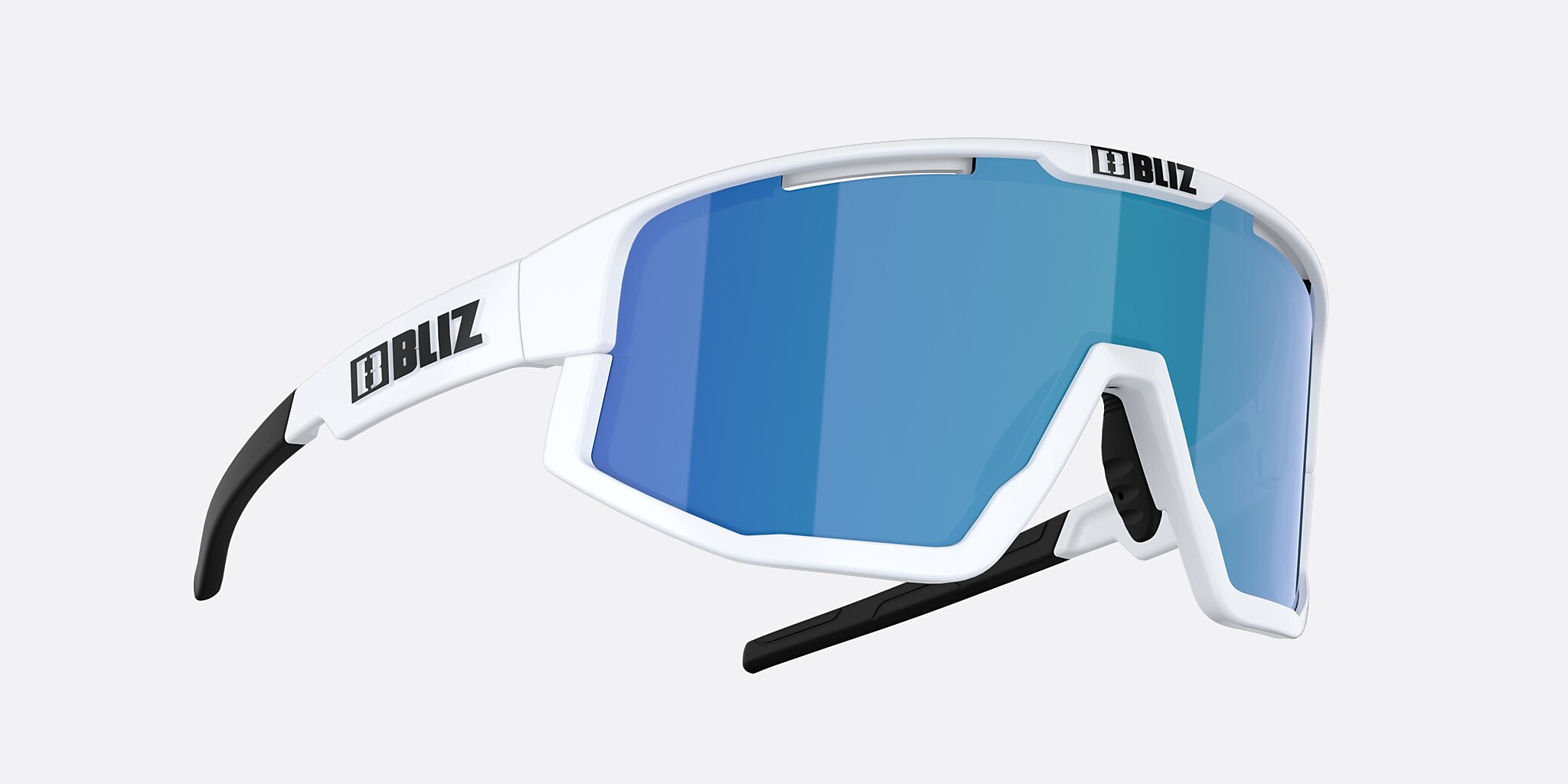 Sunglasses Bliz Vision L (0-137) with Smoke Blue lens and White frame Image 5 of 6